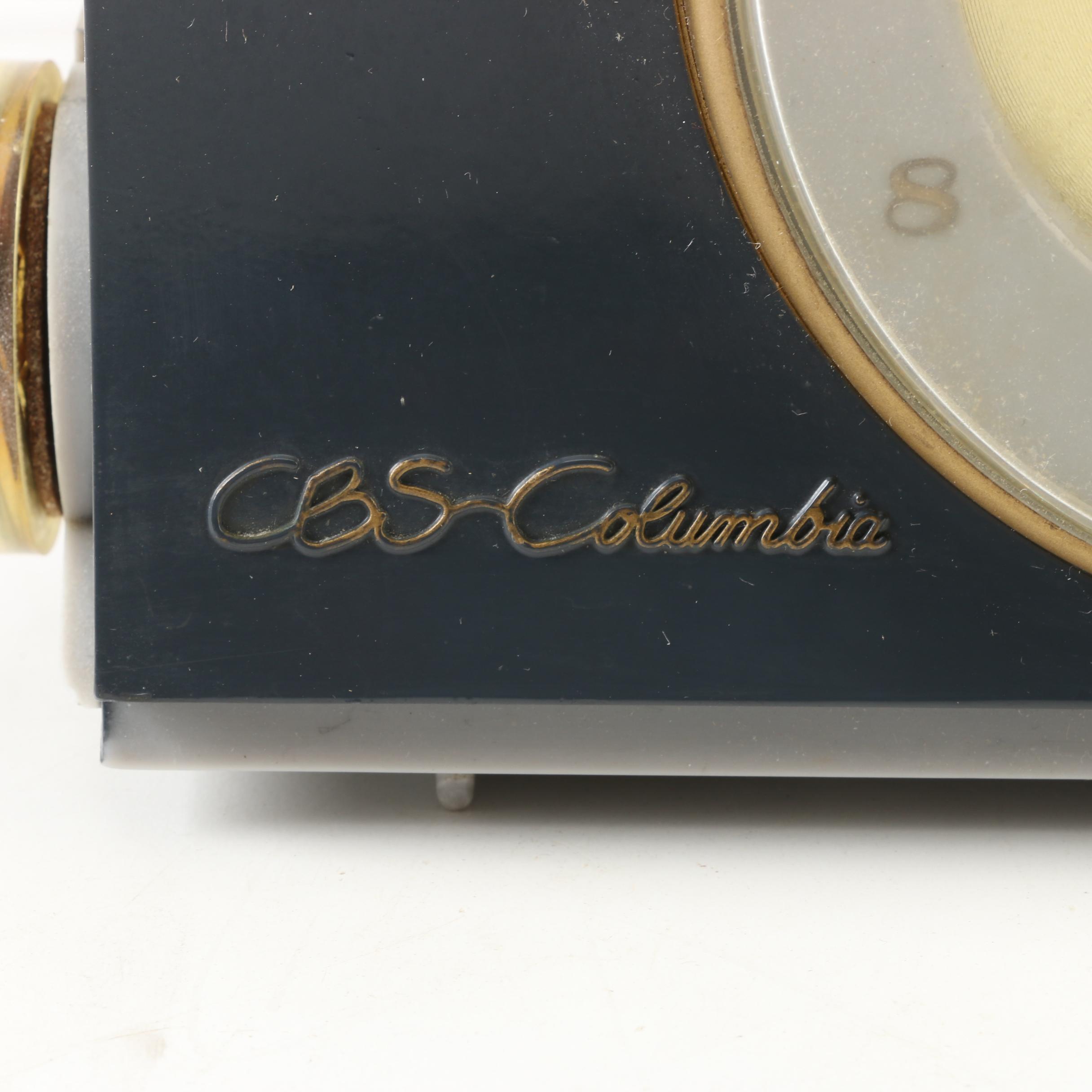 Mid-Century Telechron "CBS-Columbia" Clock Radio