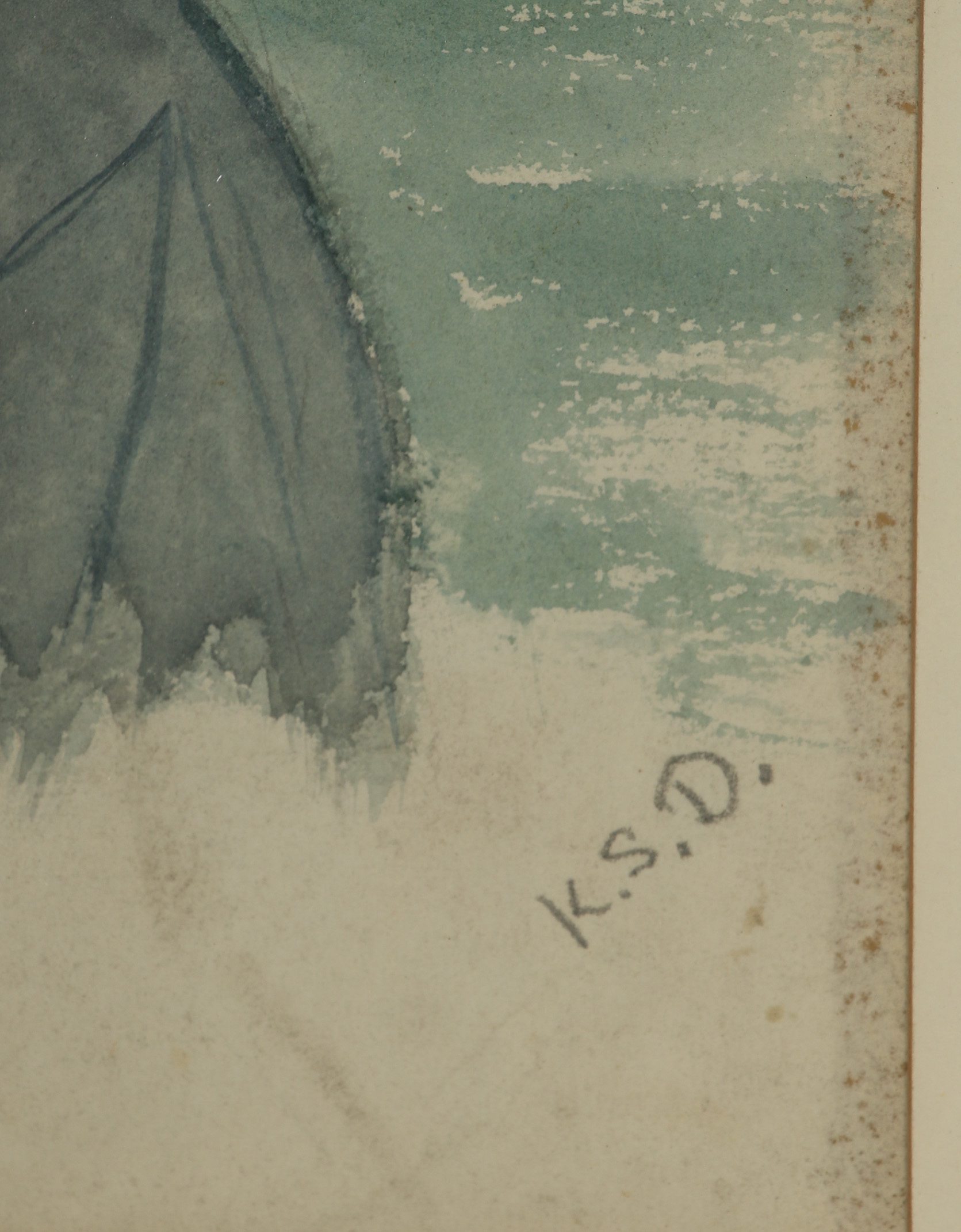 Early 20th Century Watercolor Painting "Dorothea A. Dreier"