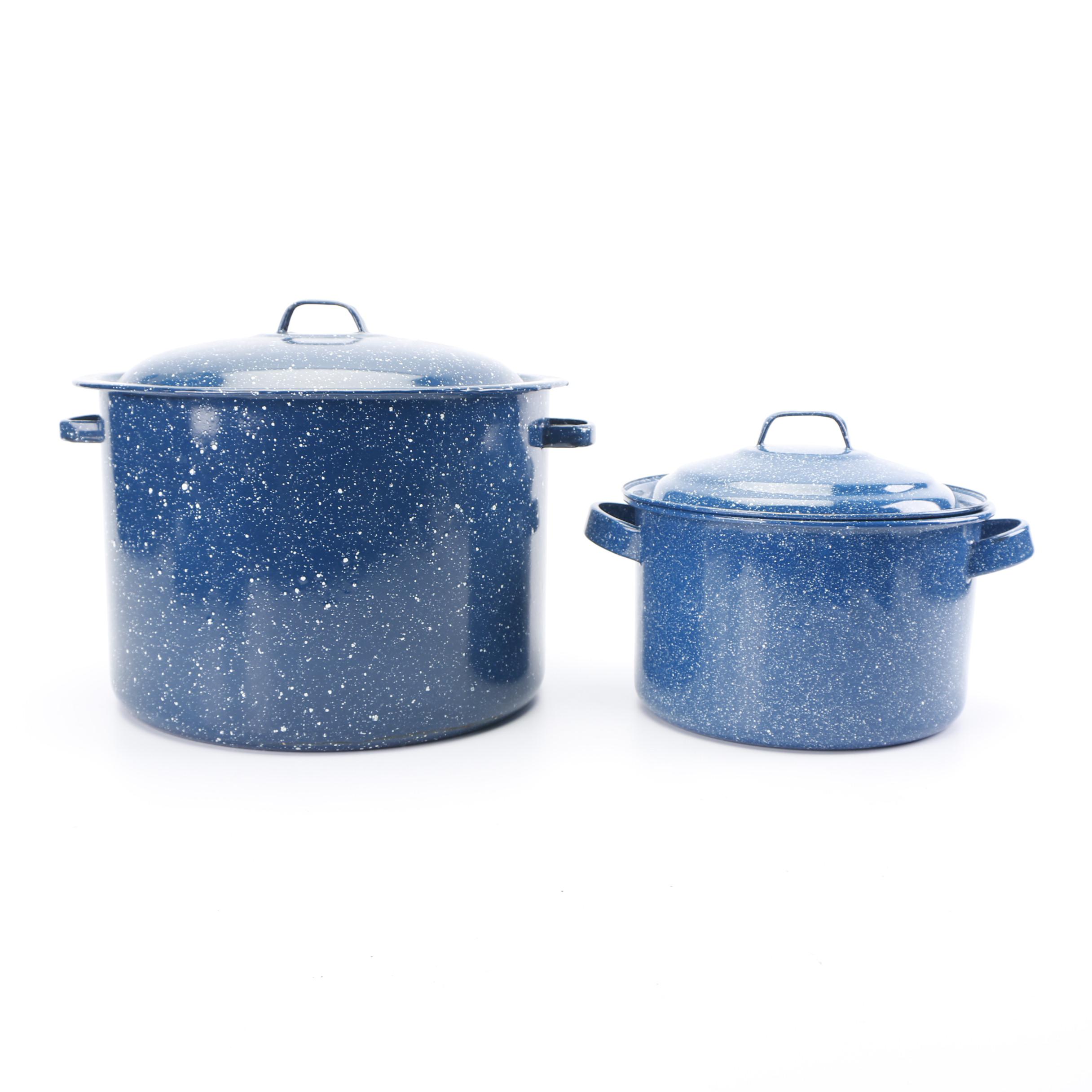 Blue Speckled Enameled Cookware