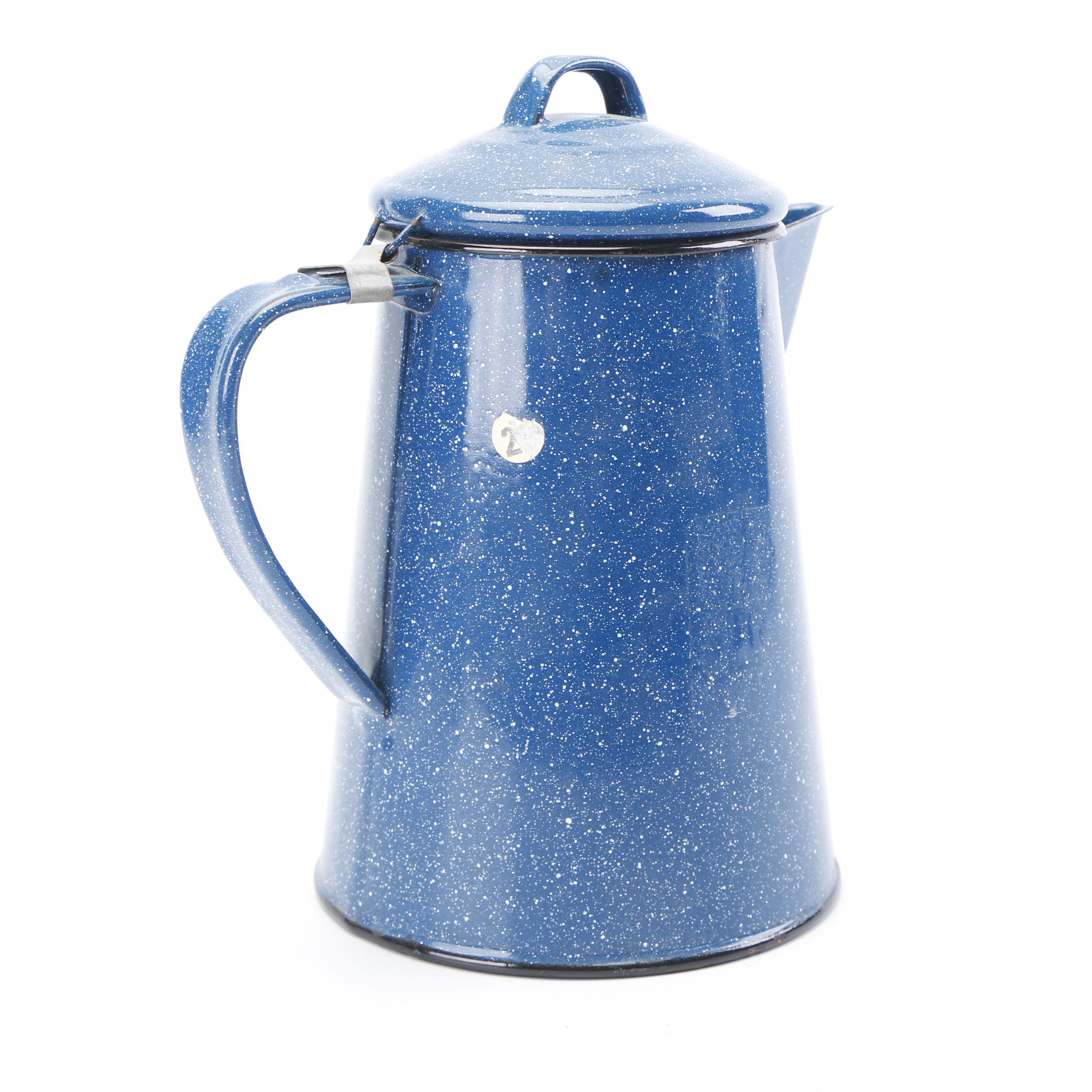 Blue Speckled Enameled Cookware