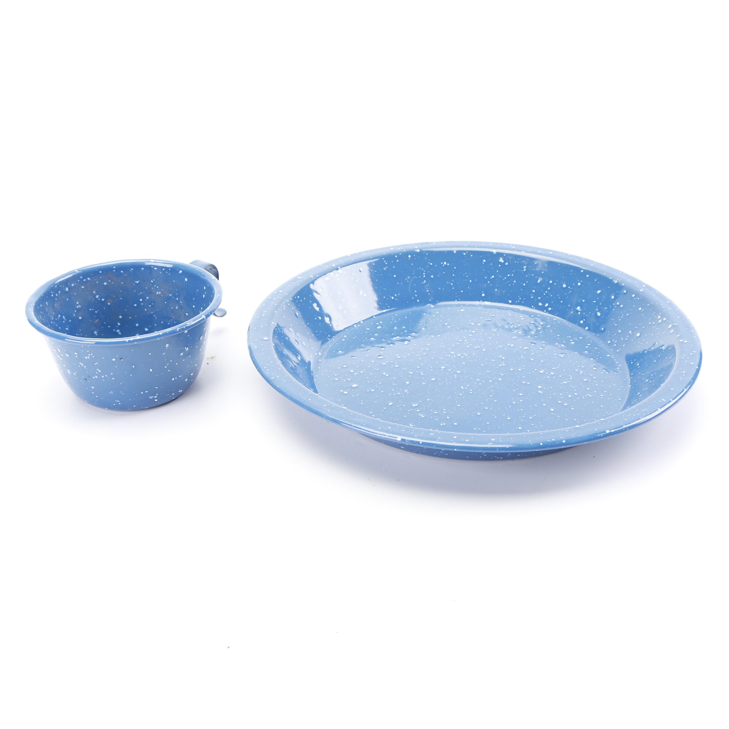 Blue Speckled Enameled Cookware