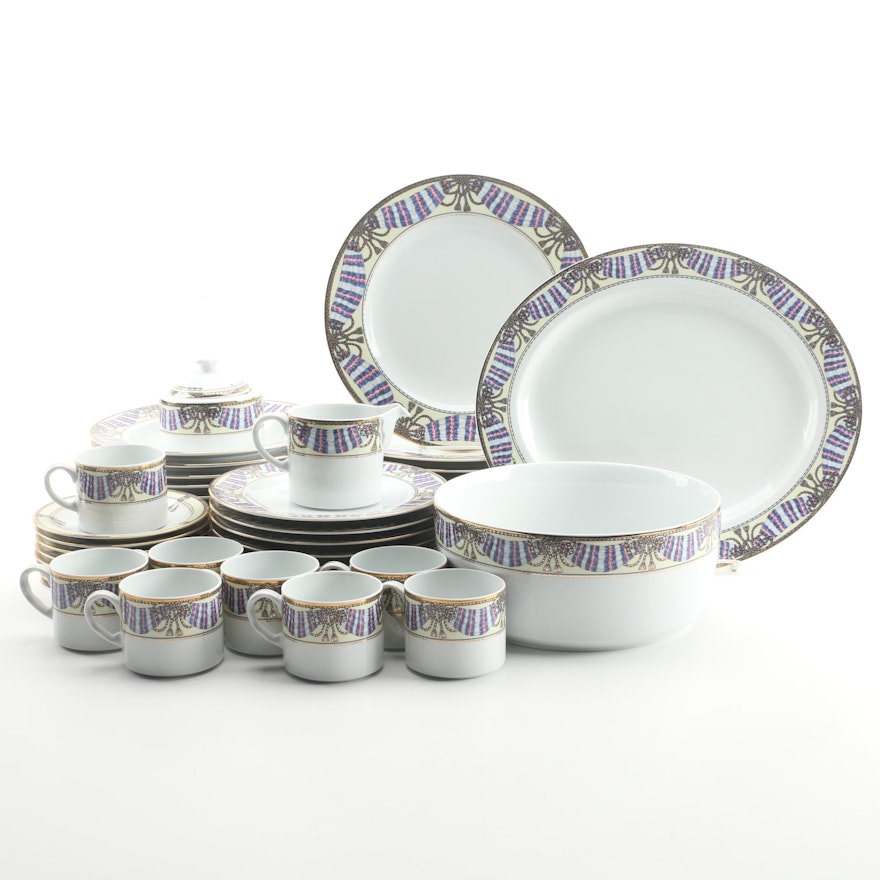 Philip Kingsley "Promenade" Porcelain Dinnerware, Service for Eight