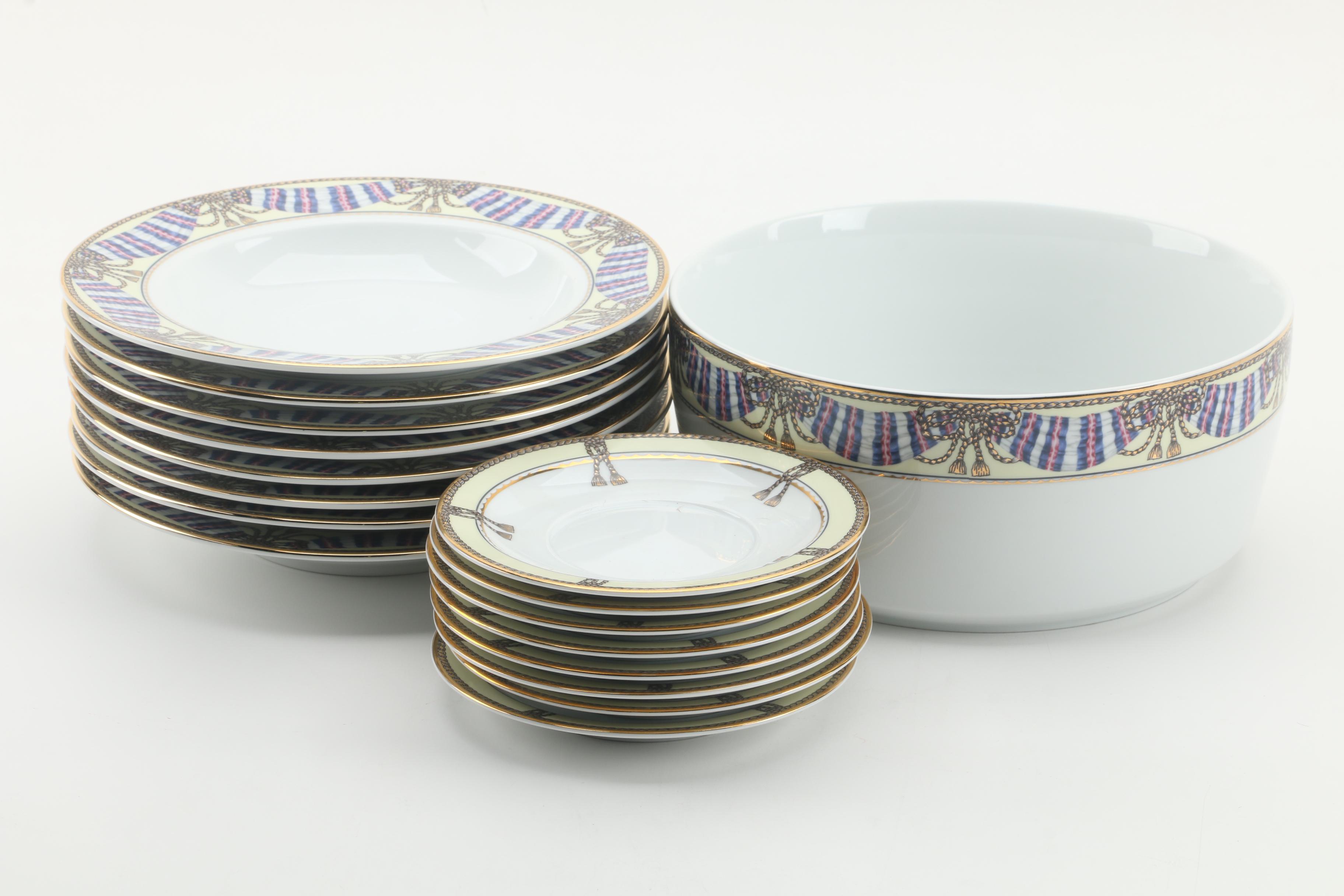 Philip Kingsley "Promenade" Porcelain Dinnerware, Service for Eight