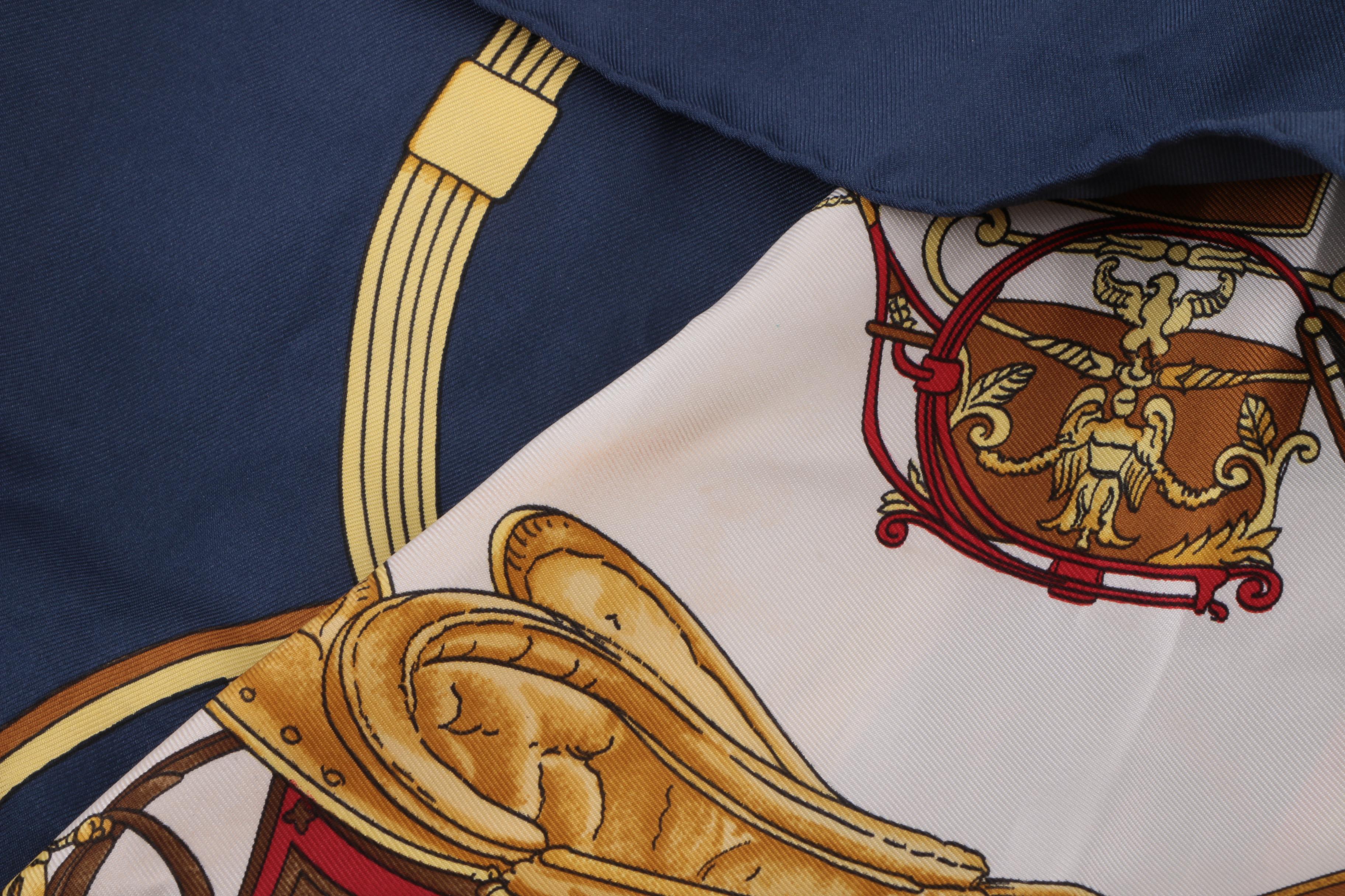 1970s Vintage Hermès of Paris "Springs" Silk Scarf