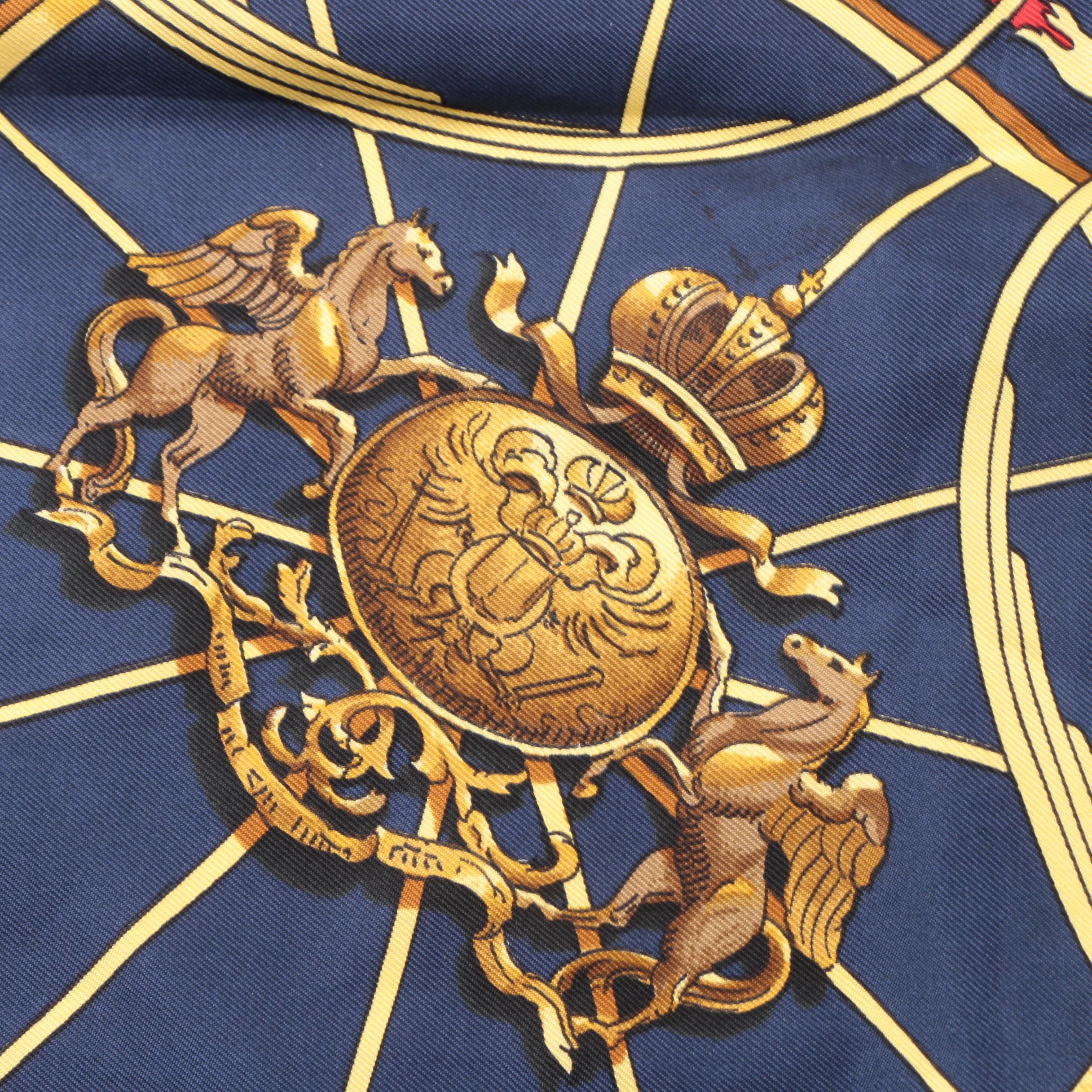 1970s Vintage Hermès of Paris "Springs" Silk Scarf