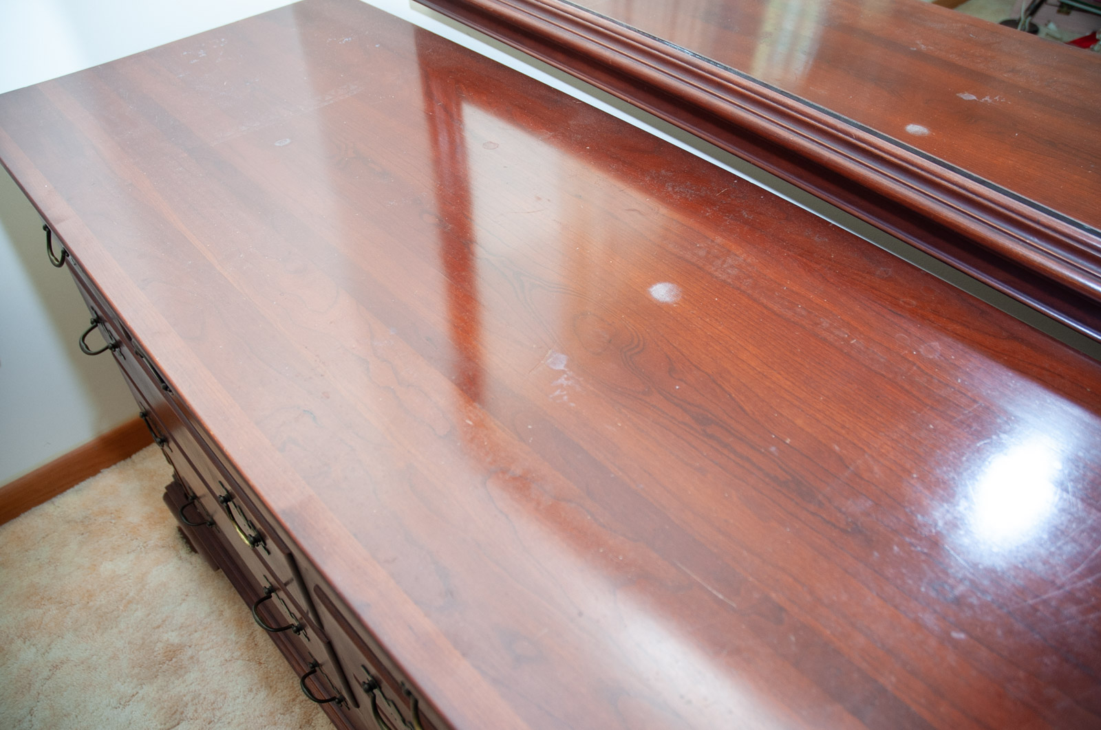 Willett "Wildwood" Cherry Dresser and Wall Mirror