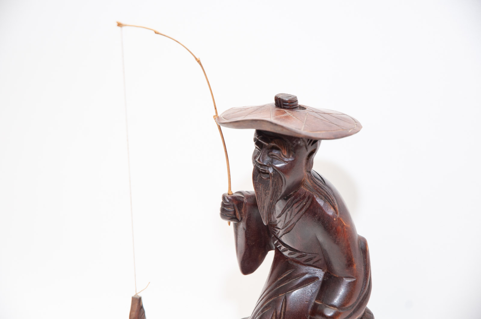 Mid-Century Carved Chinese Rosewood Figurines