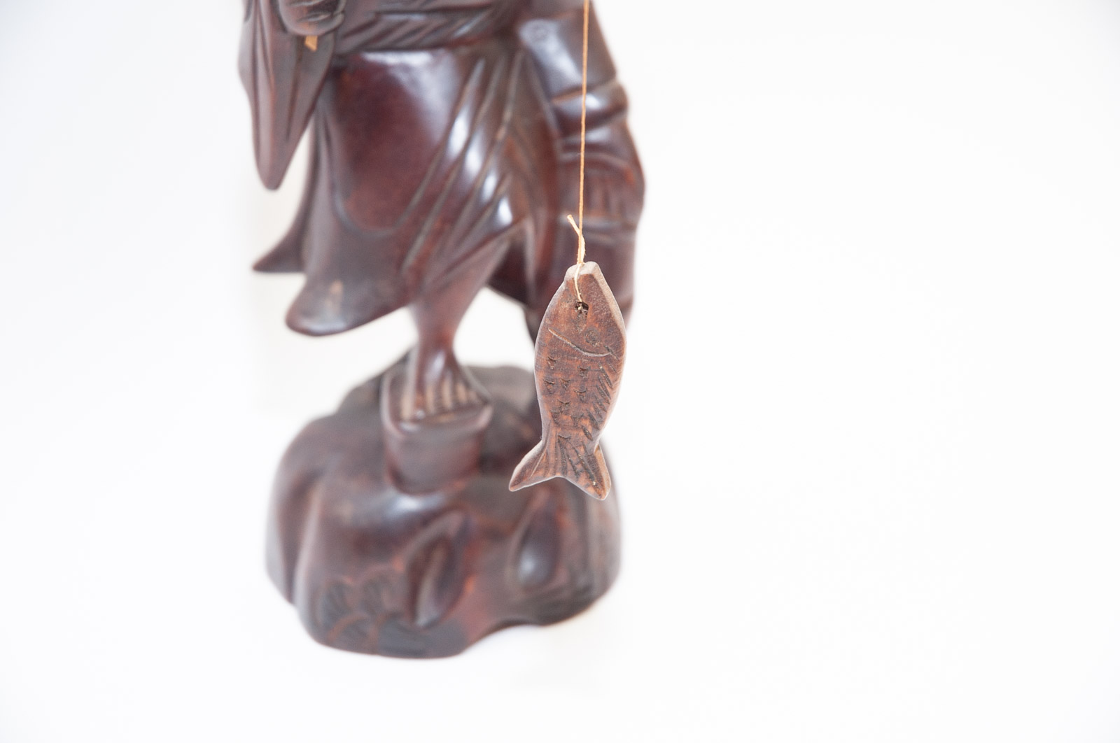Mid-Century Carved Chinese Rosewood Figurines
