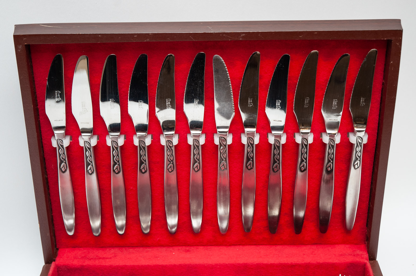 Mid Century Amefa "Tulip Time" Stainless Flatware