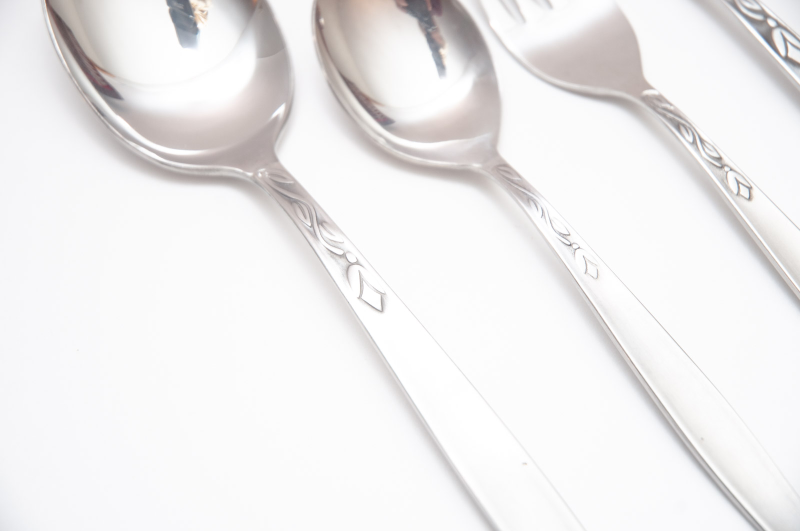 Mid Century Amefa "Tulip Time" Stainless Flatware