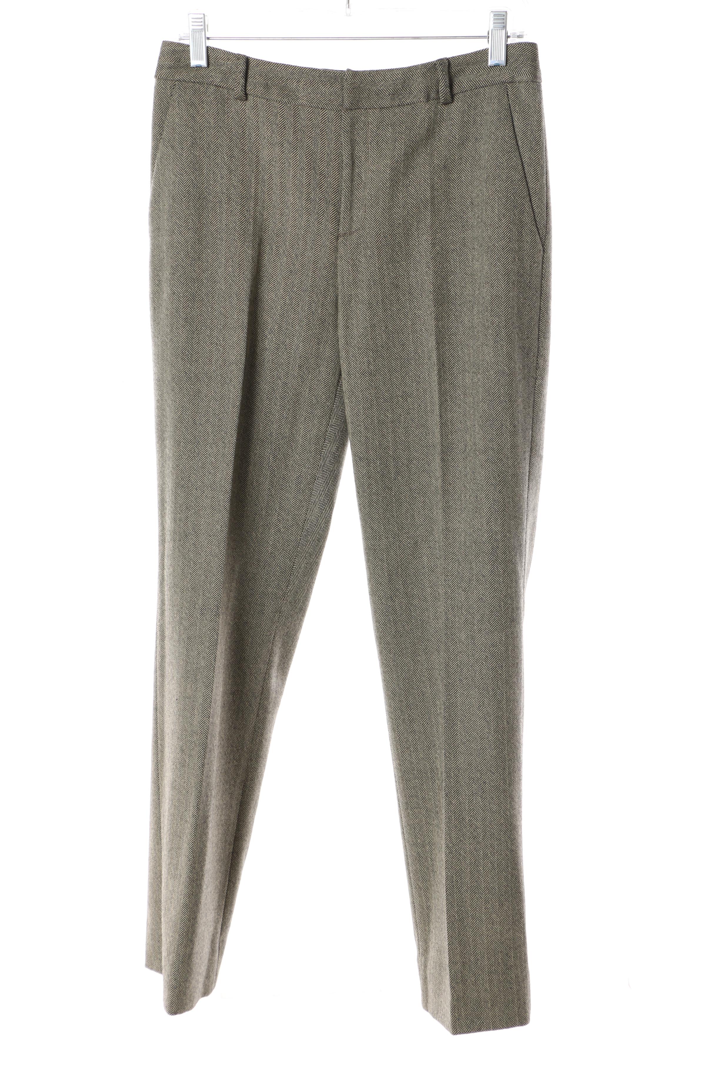 Ralph Lauren and Brooks Brothers White Pants with Lauren Herringbone Trousers