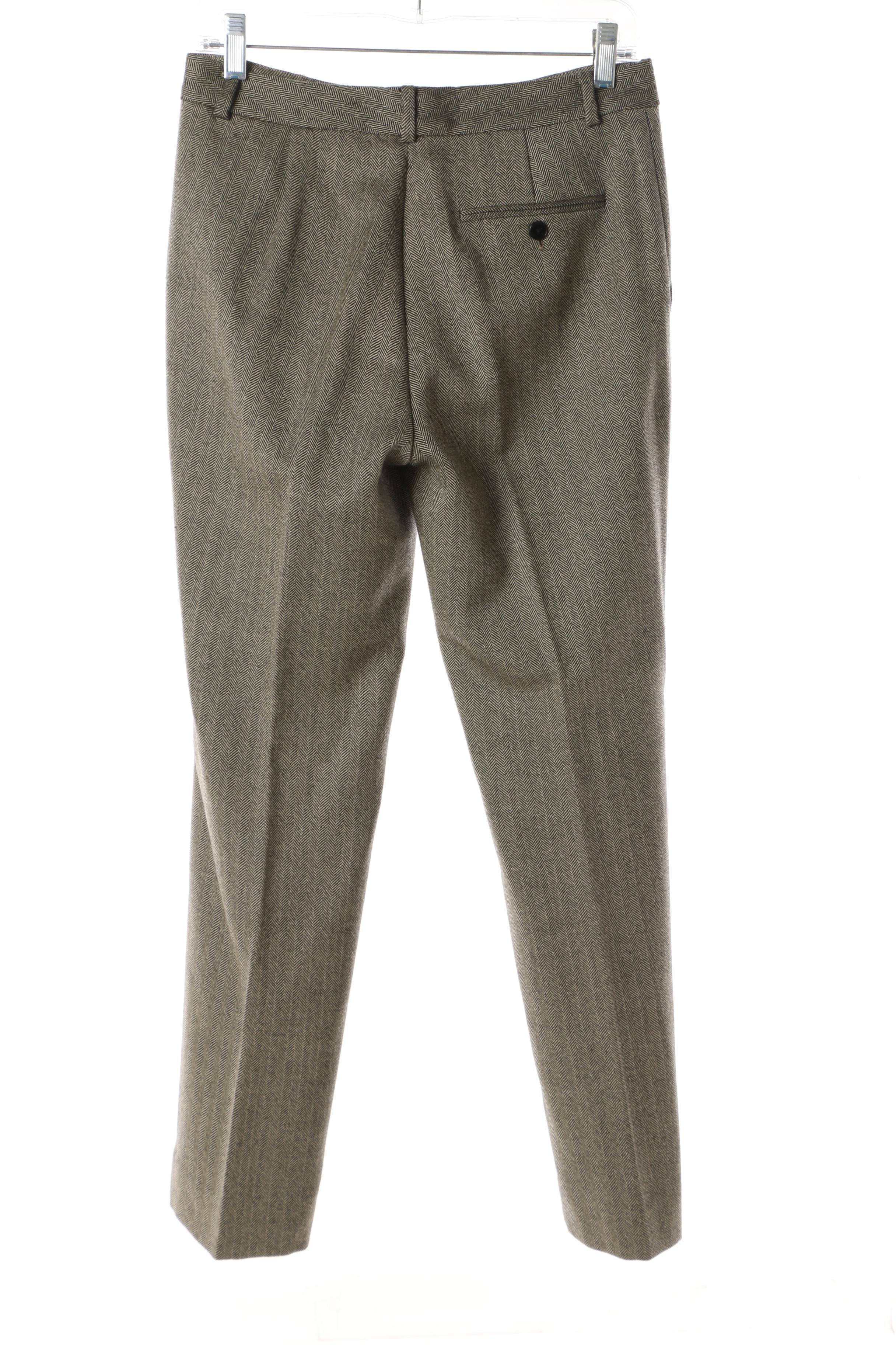 Ralph Lauren and Brooks Brothers White Pants with Lauren Herringbone Trousers