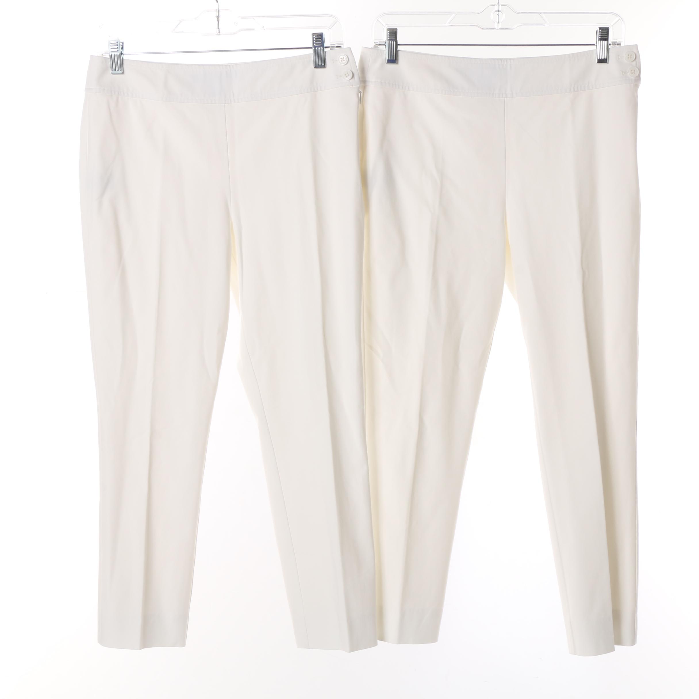 Ralph Lauren and Brooks Brothers White Pants with Lauren Herringbone Trousers