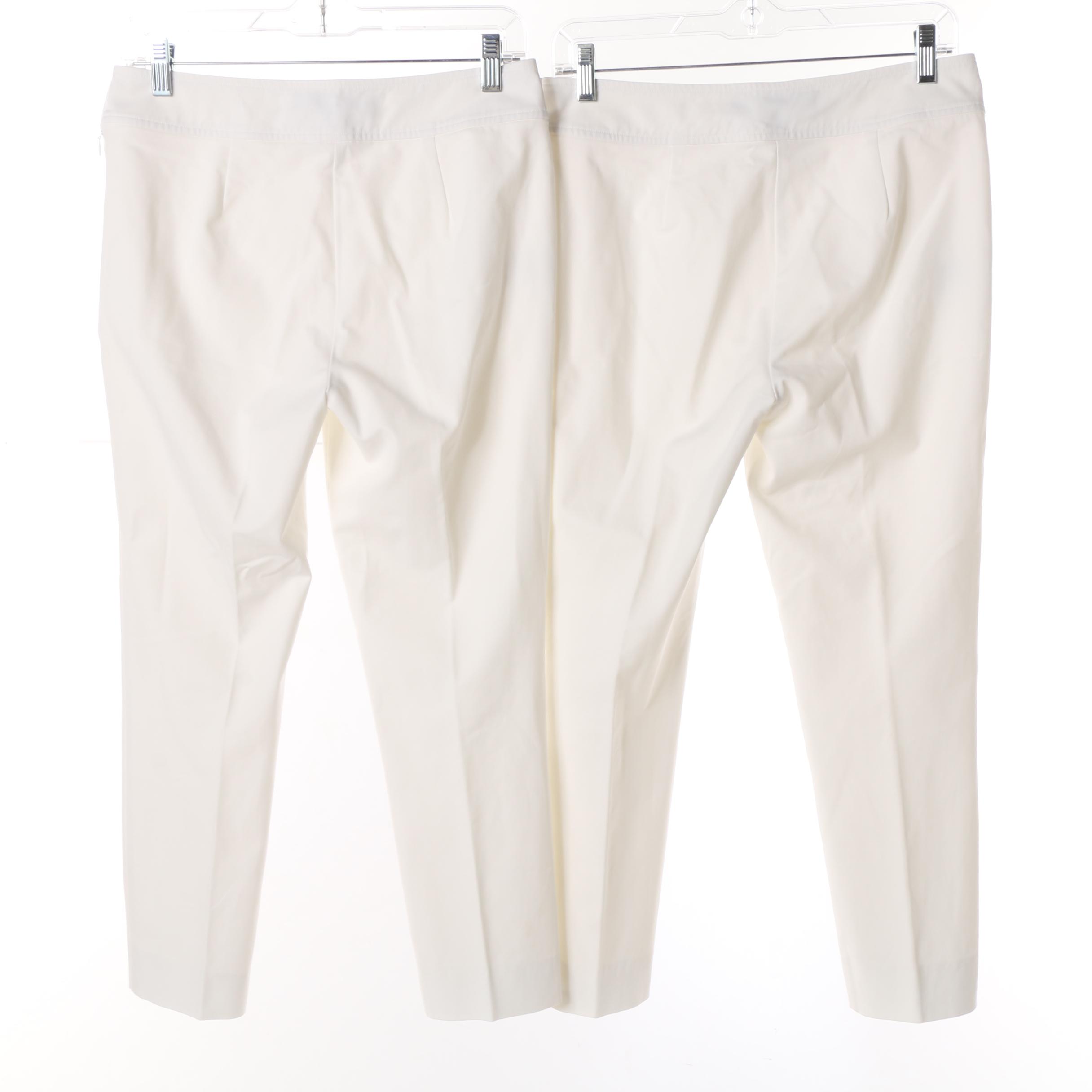 Ralph Lauren and Brooks Brothers White Pants with Lauren Herringbone Trousers