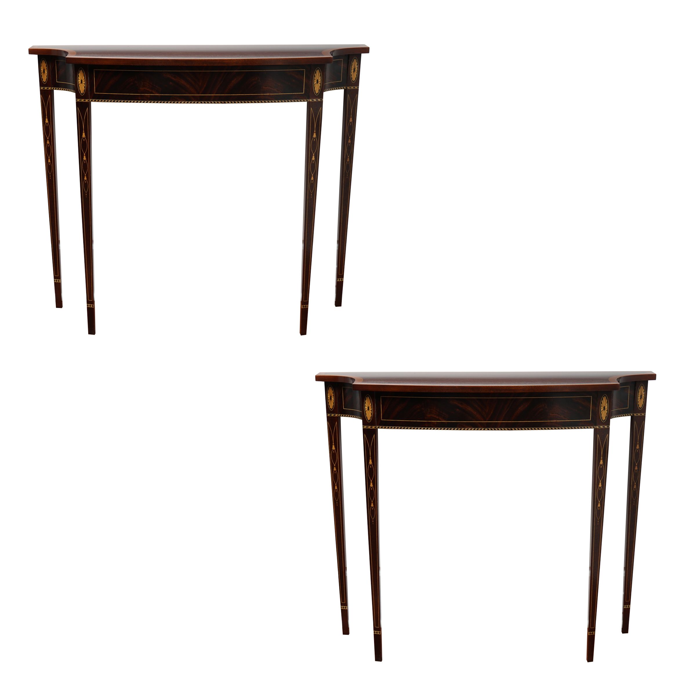 Stickley Hepplewhite Style Console Tables