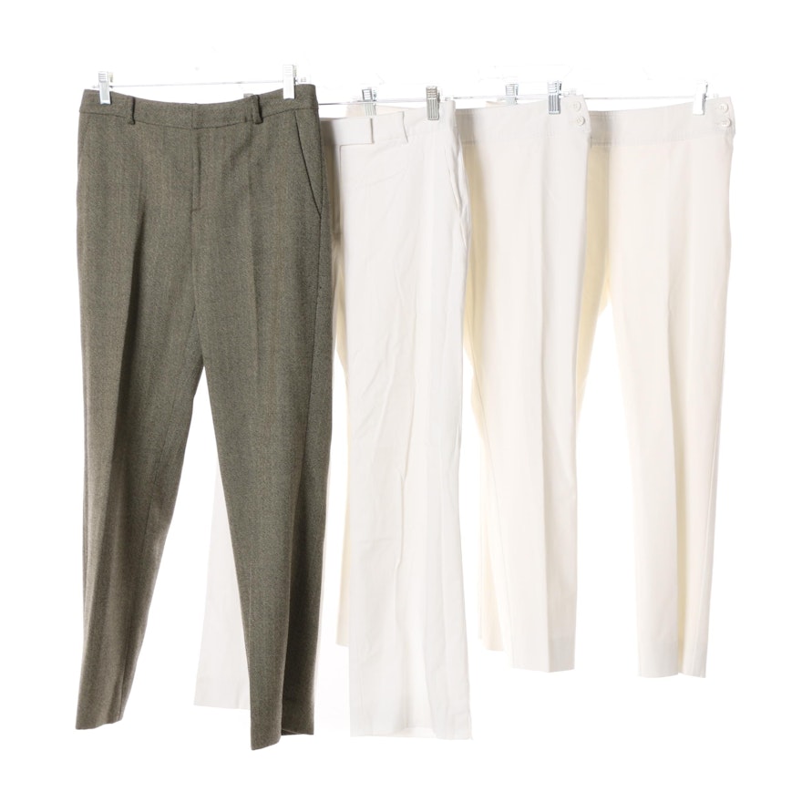 Ralph Lauren and Brooks Brothers White Pants with Lauren Herringbone Trousers
