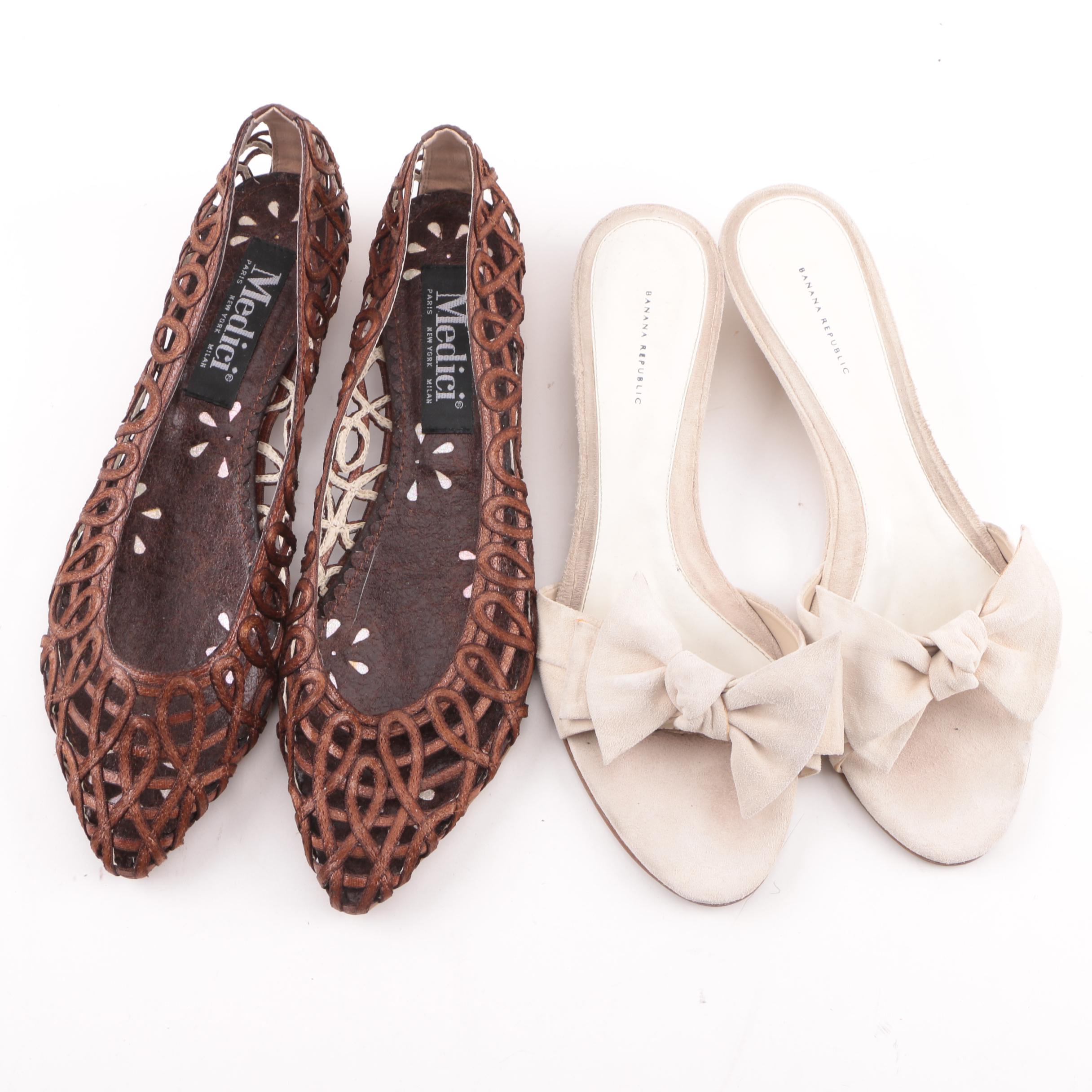 Tory Burch Snakeskin Ballet Flats and Coach Floral Sandals with Others