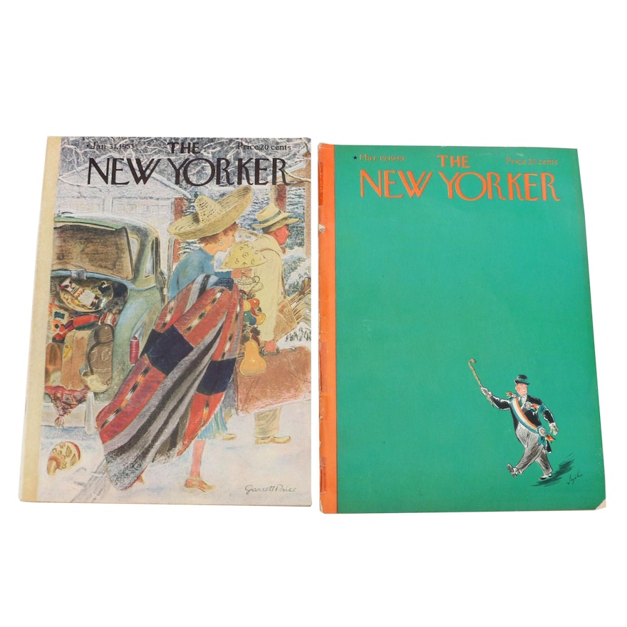 First Printings of J.D. Salinger Short Stories in 1949 and 1953 "The New Yorker"