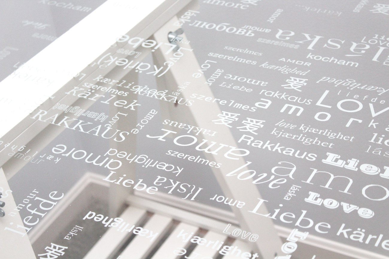 Ikea Vika Glassholm "Love" Desk and Ikea Skruvista Desk Chair