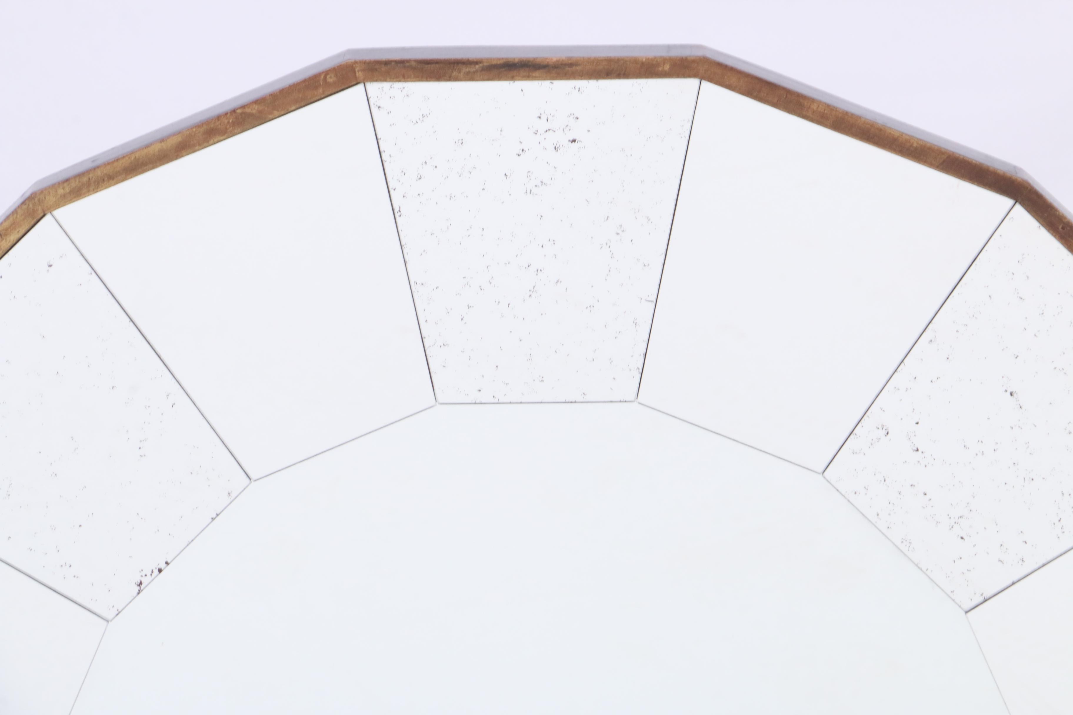 Round Paneled Wall Mirror