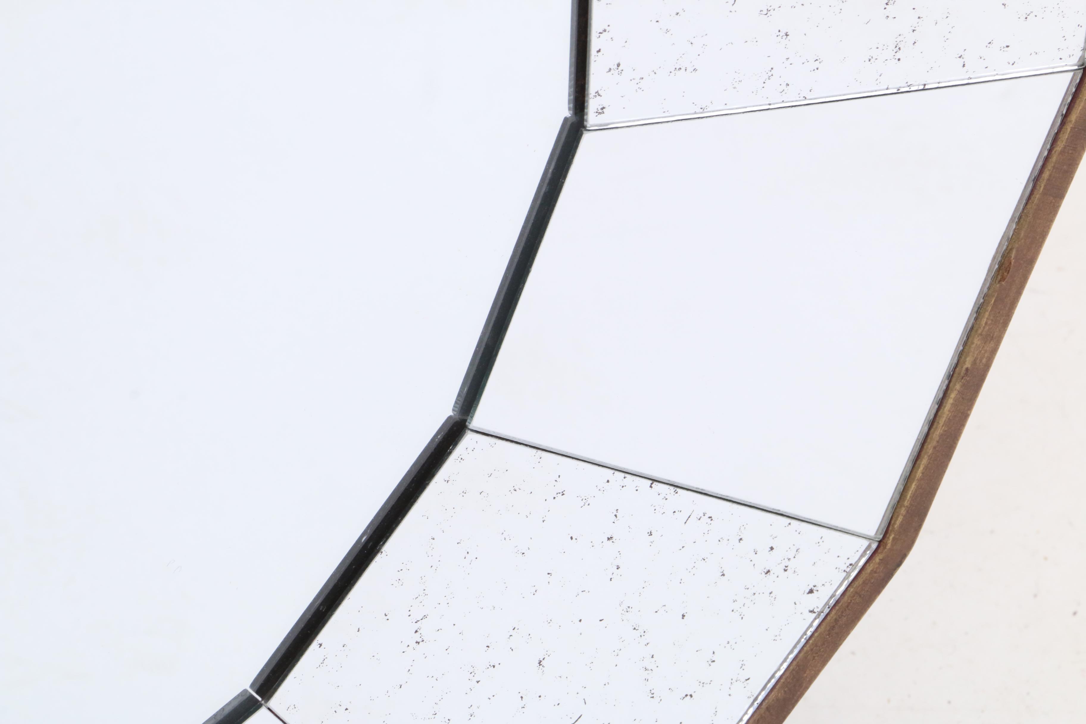 Round Paneled Wall Mirror