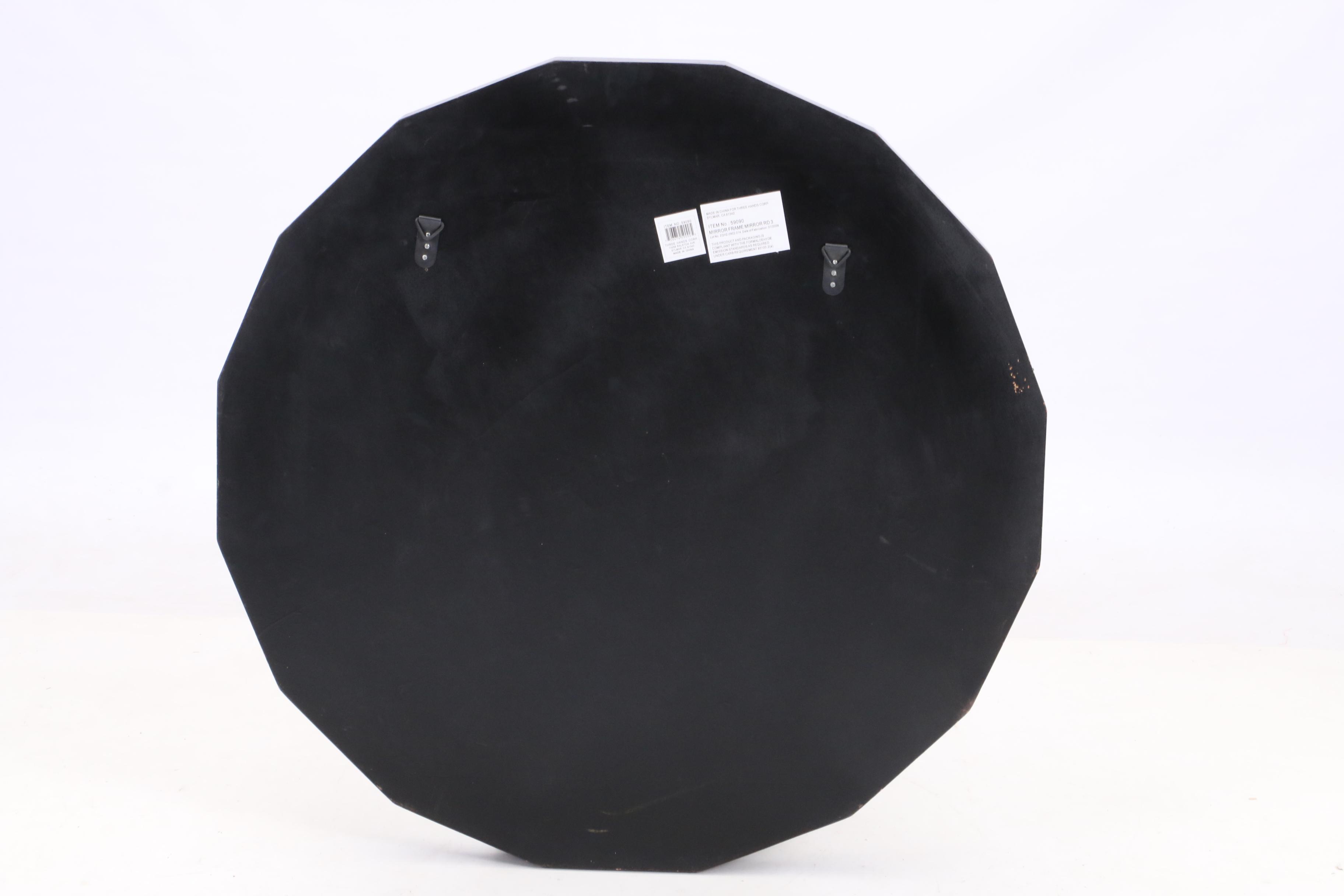 Round Paneled Wall Mirror