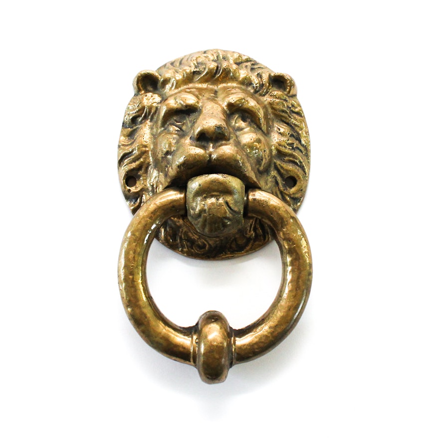 Lion Brass Door Knocker