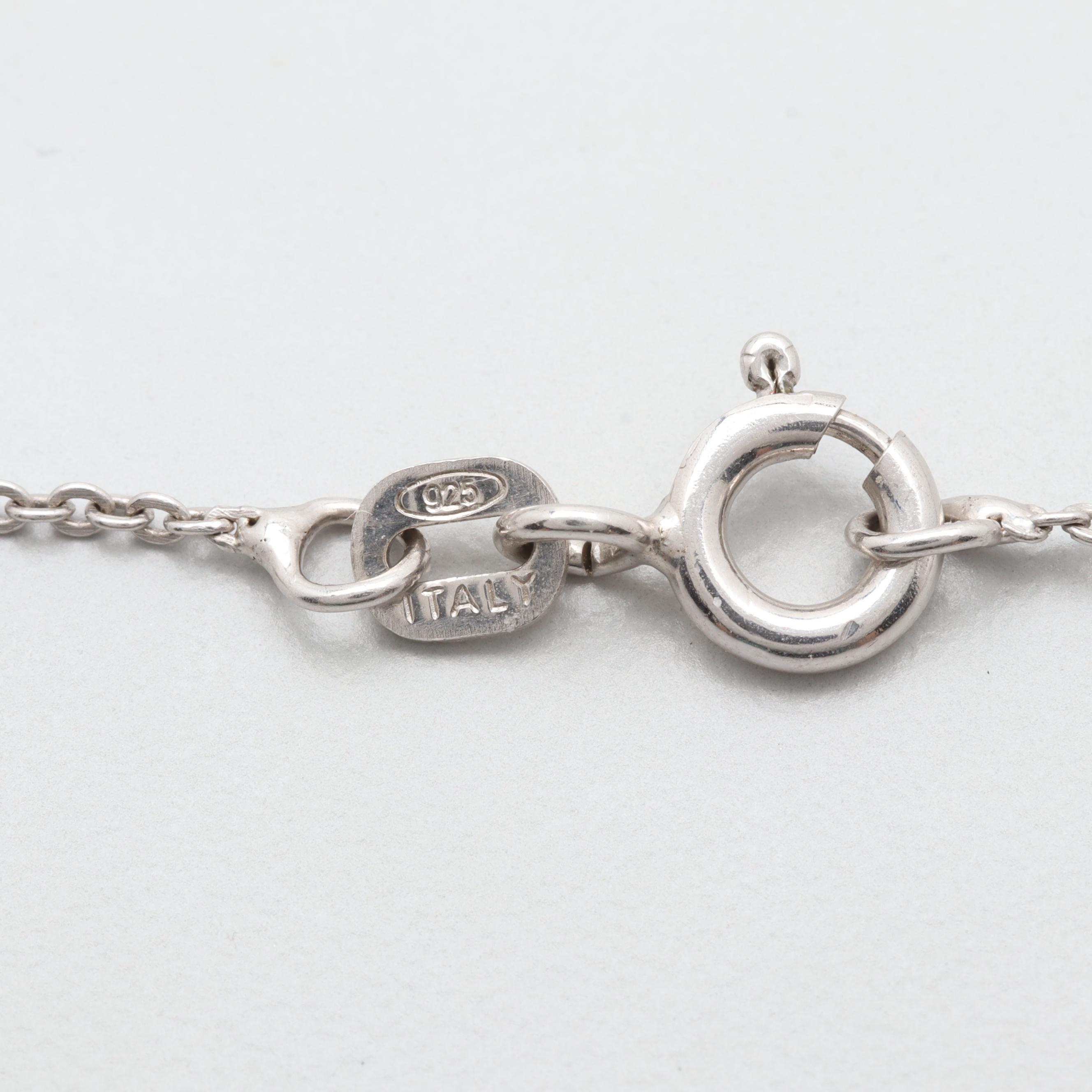 Sterling Silver Iolite, Cubic Zirconia, and Pyrite Necklace