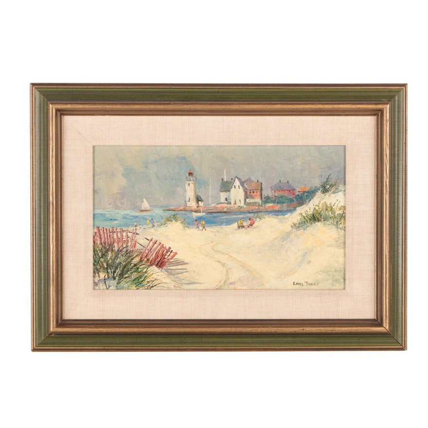 Carl Thorpe Beach Landscape Oil Painting