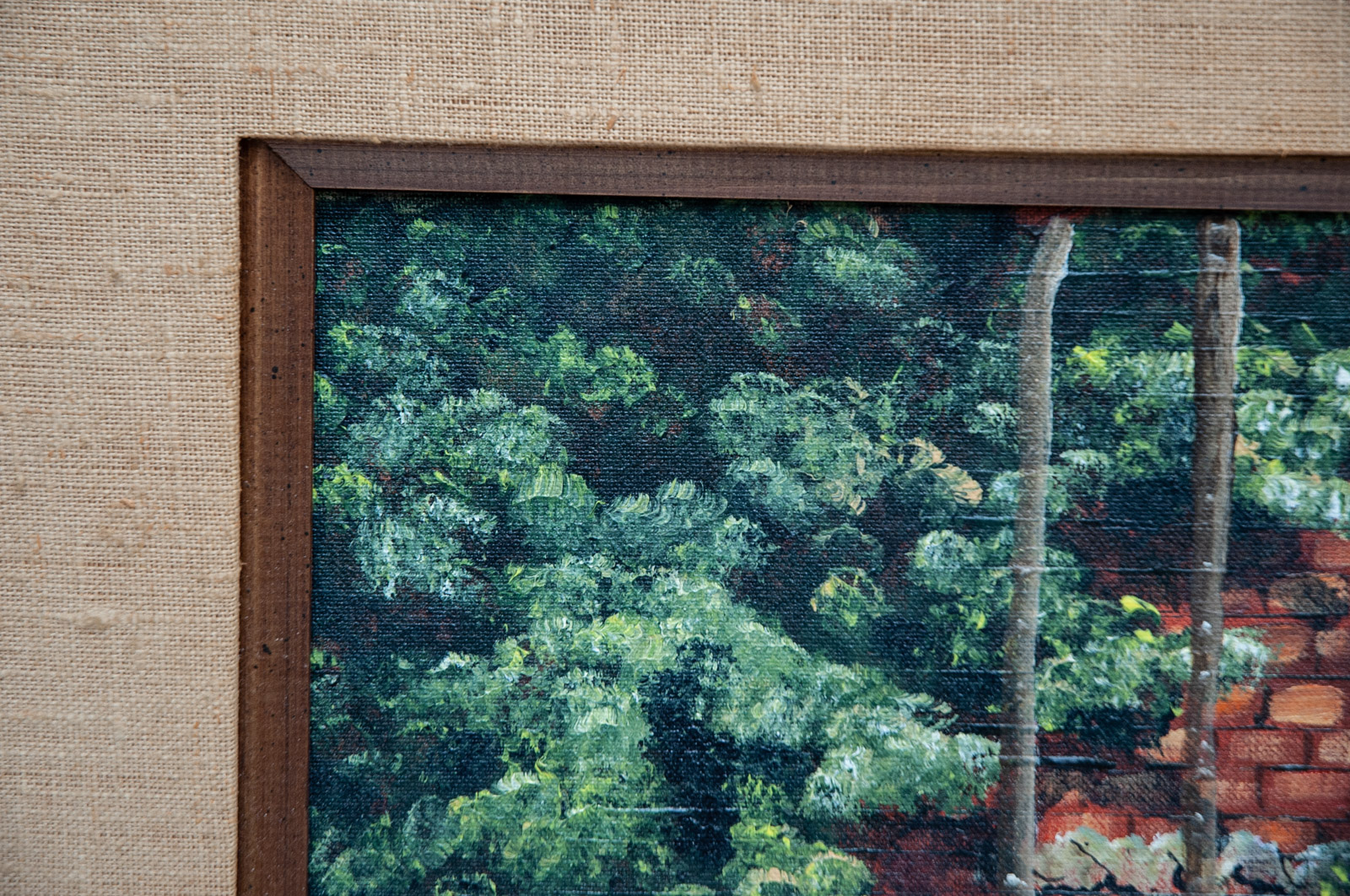 James Hussey Oil Painting of New Orleans Courtyard