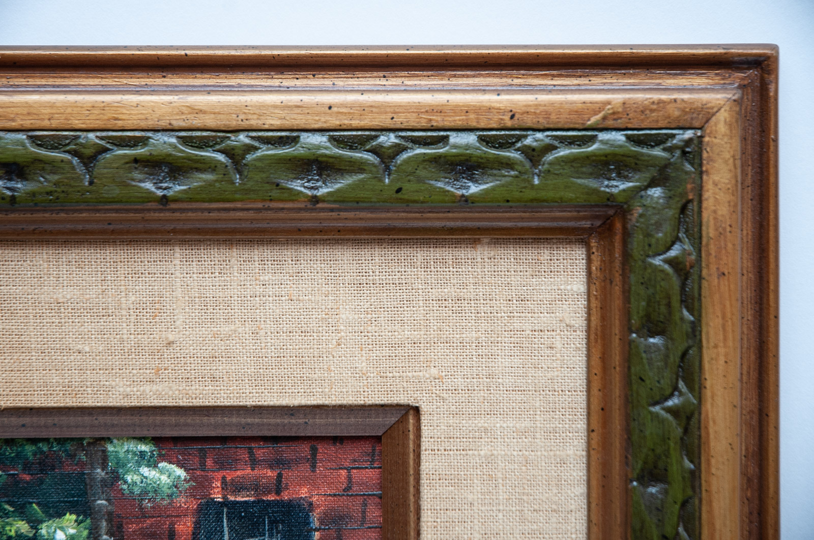 James Hussey Oil Painting of New Orleans Courtyard