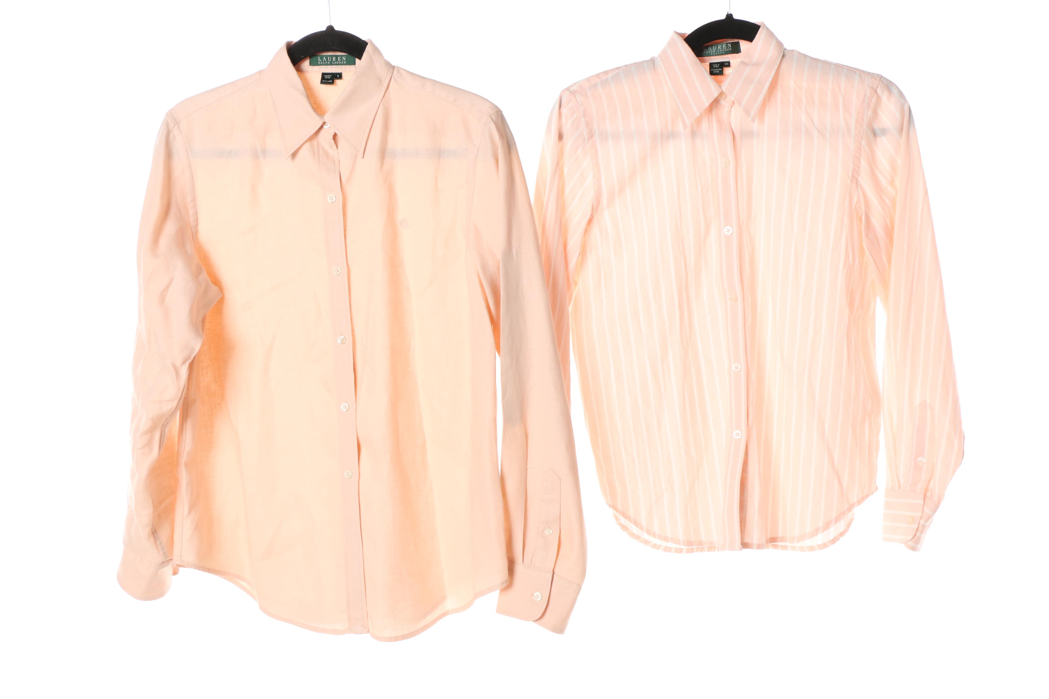 Women's Ralph Lauren, Brooks Brothers and Façonnable Cotton Button-Front Shirts