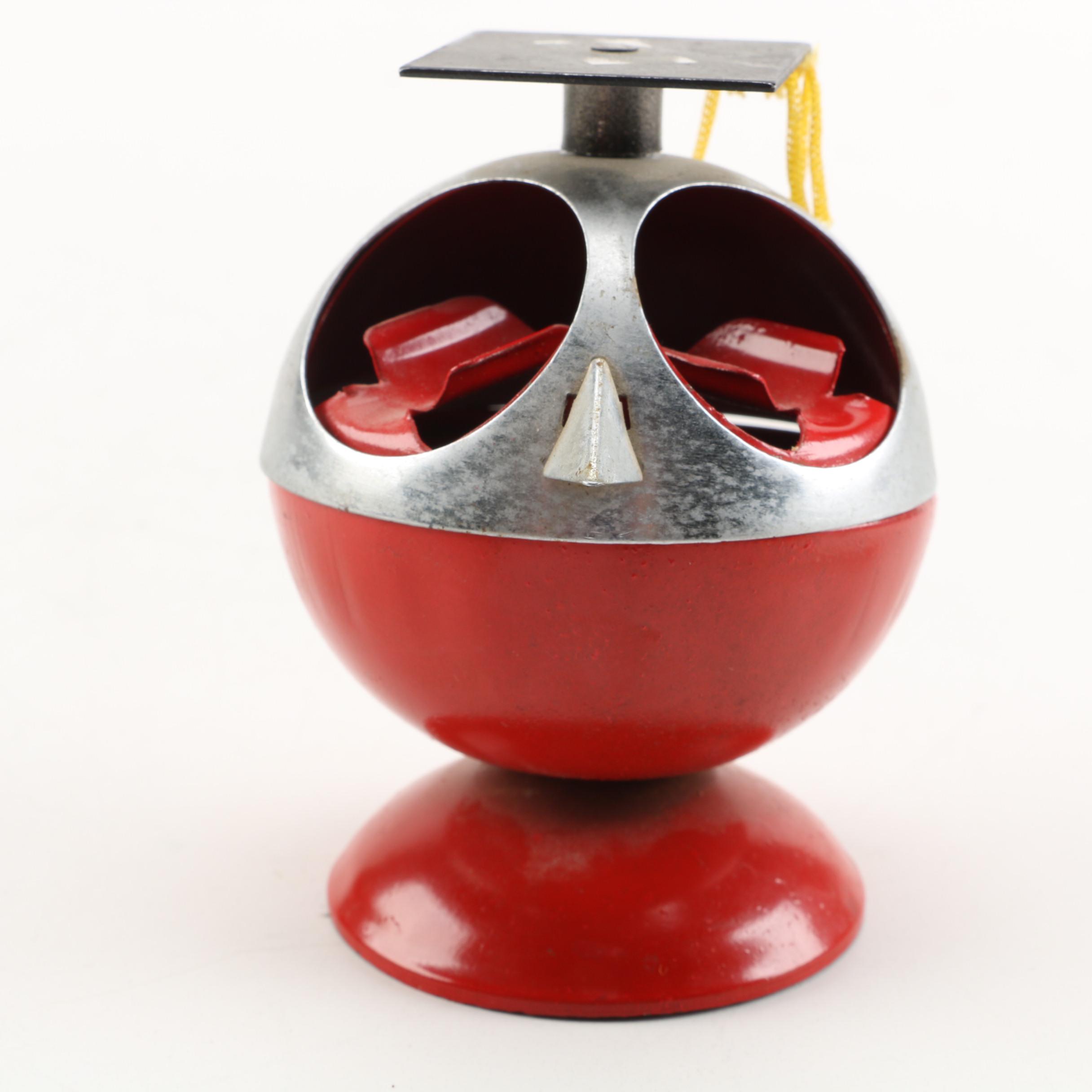 Vintage Owl Themed Spinning Ash Receiver and Costume Ring