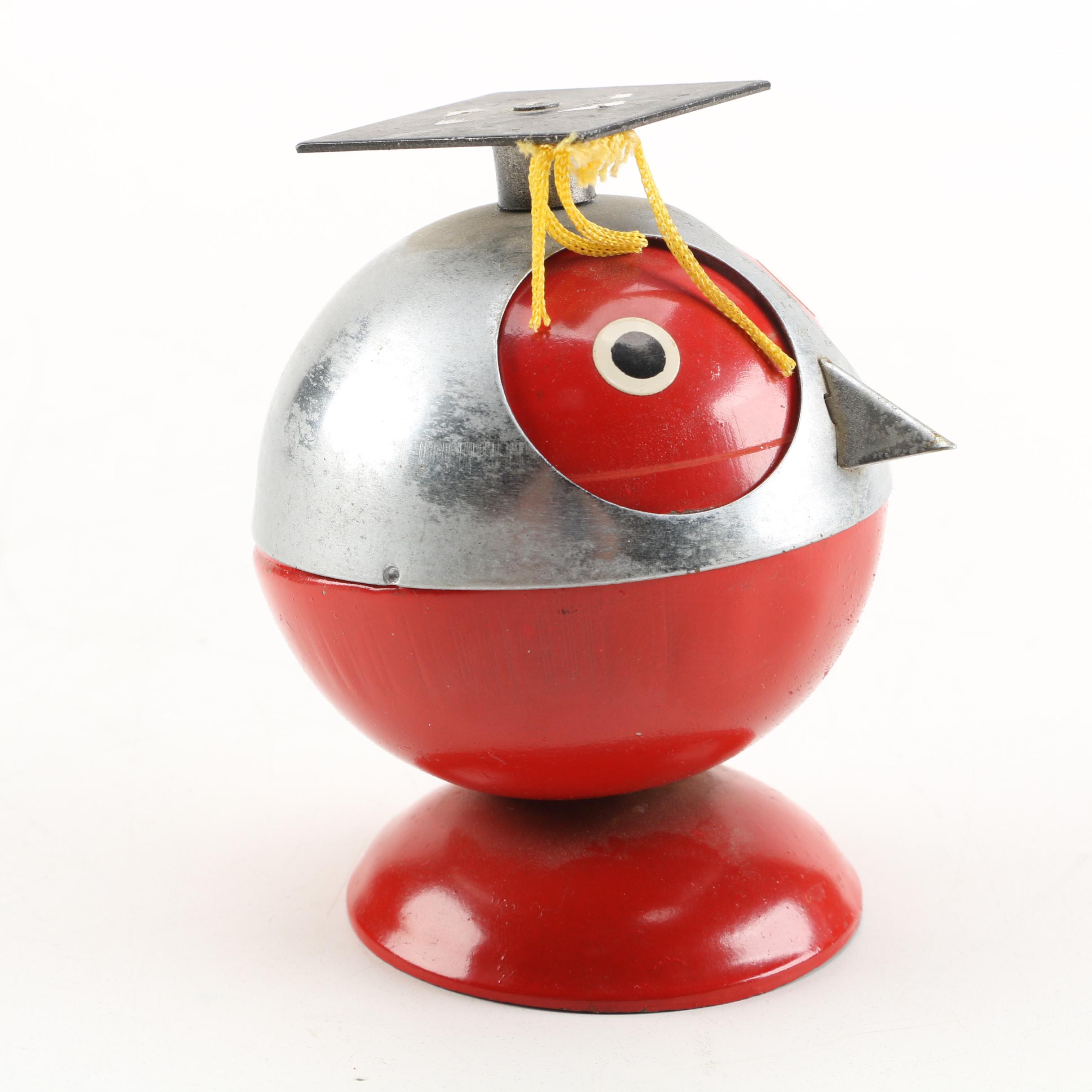 Vintage Owl Themed Spinning Ash Receiver and Costume Ring