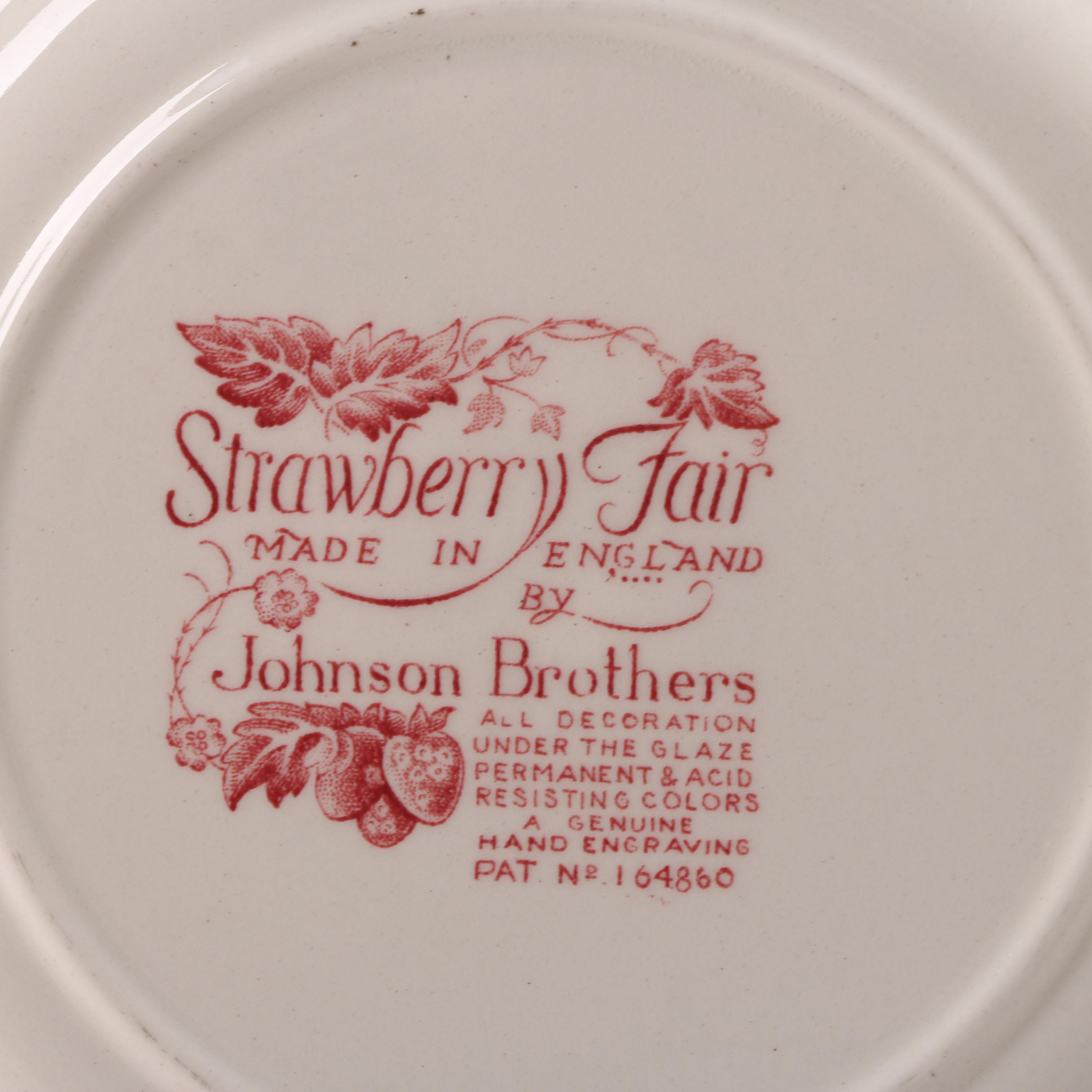 Johnson Brothers "Strawberry Fair" Dinnerware c. 1959-73