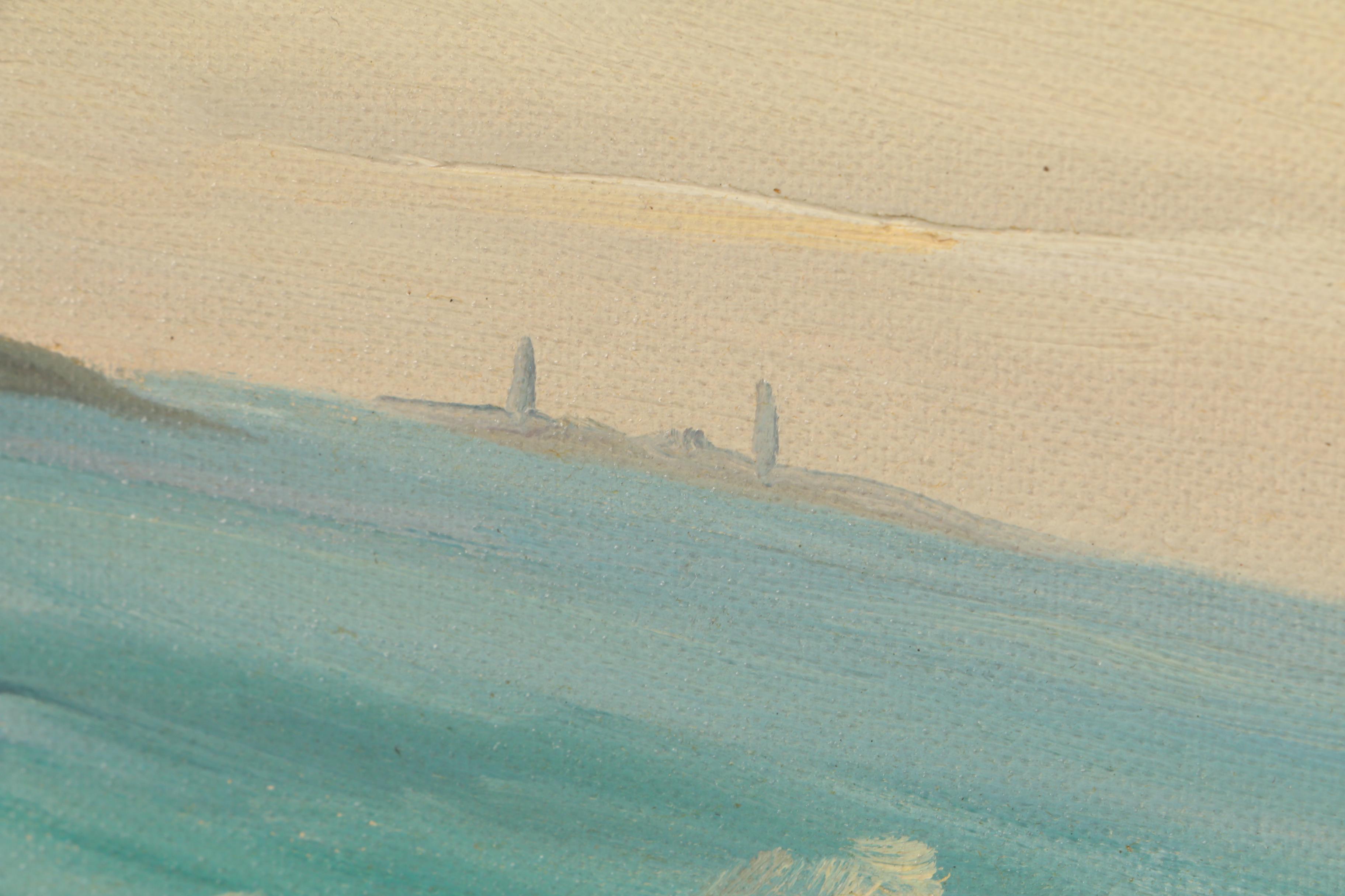 Peter Koster Oil Seascape Painting "Bass Rocks"