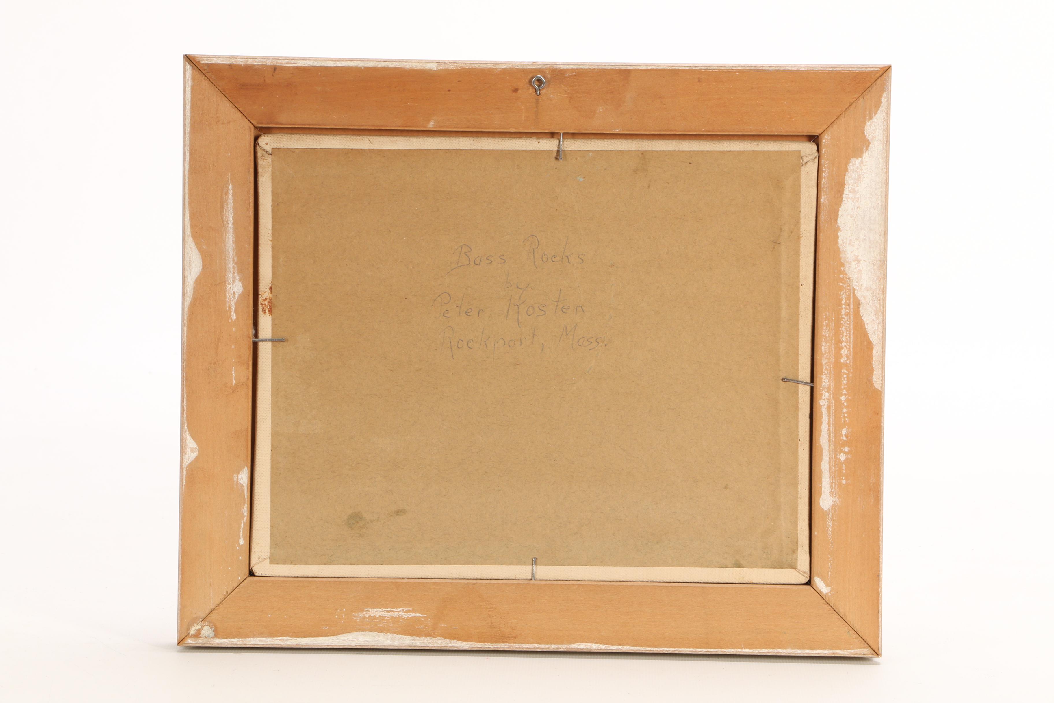 Peter Koster Oil Seascape Painting "Bass Rocks"