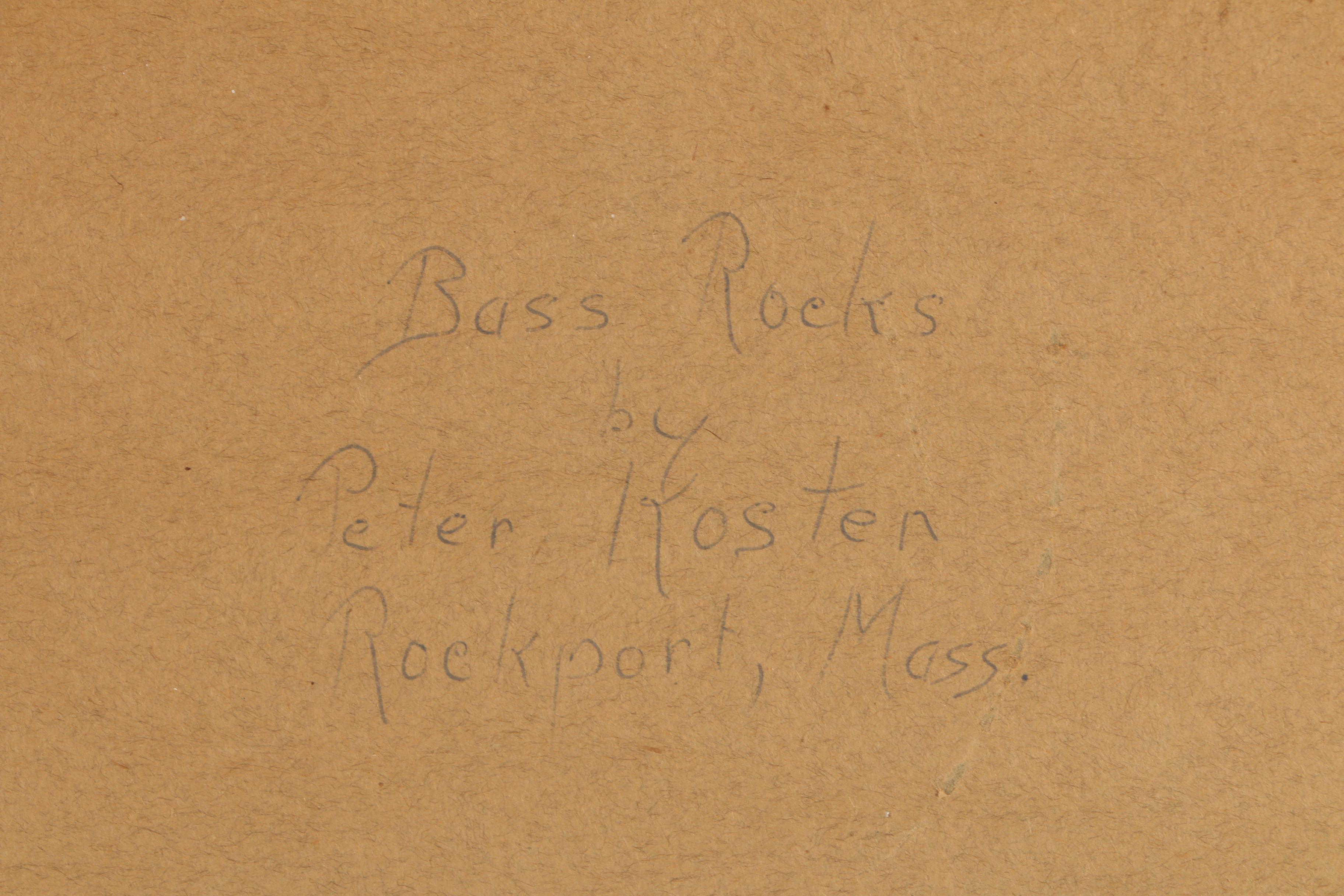 Peter Koster Oil Seascape Painting "Bass Rocks"