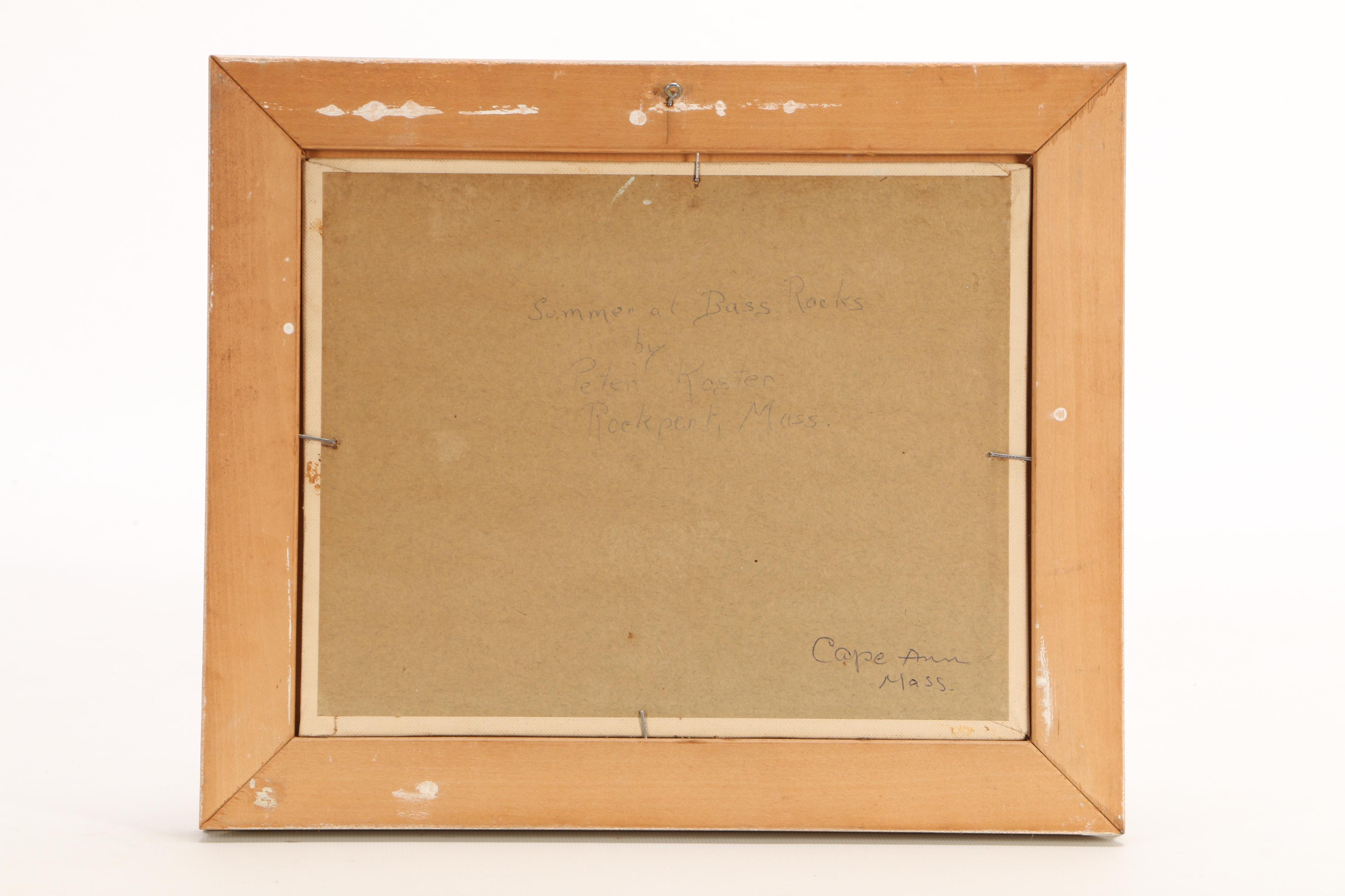 Peter Koster Oil Seascape Painting "Summer at Bass Rocks"