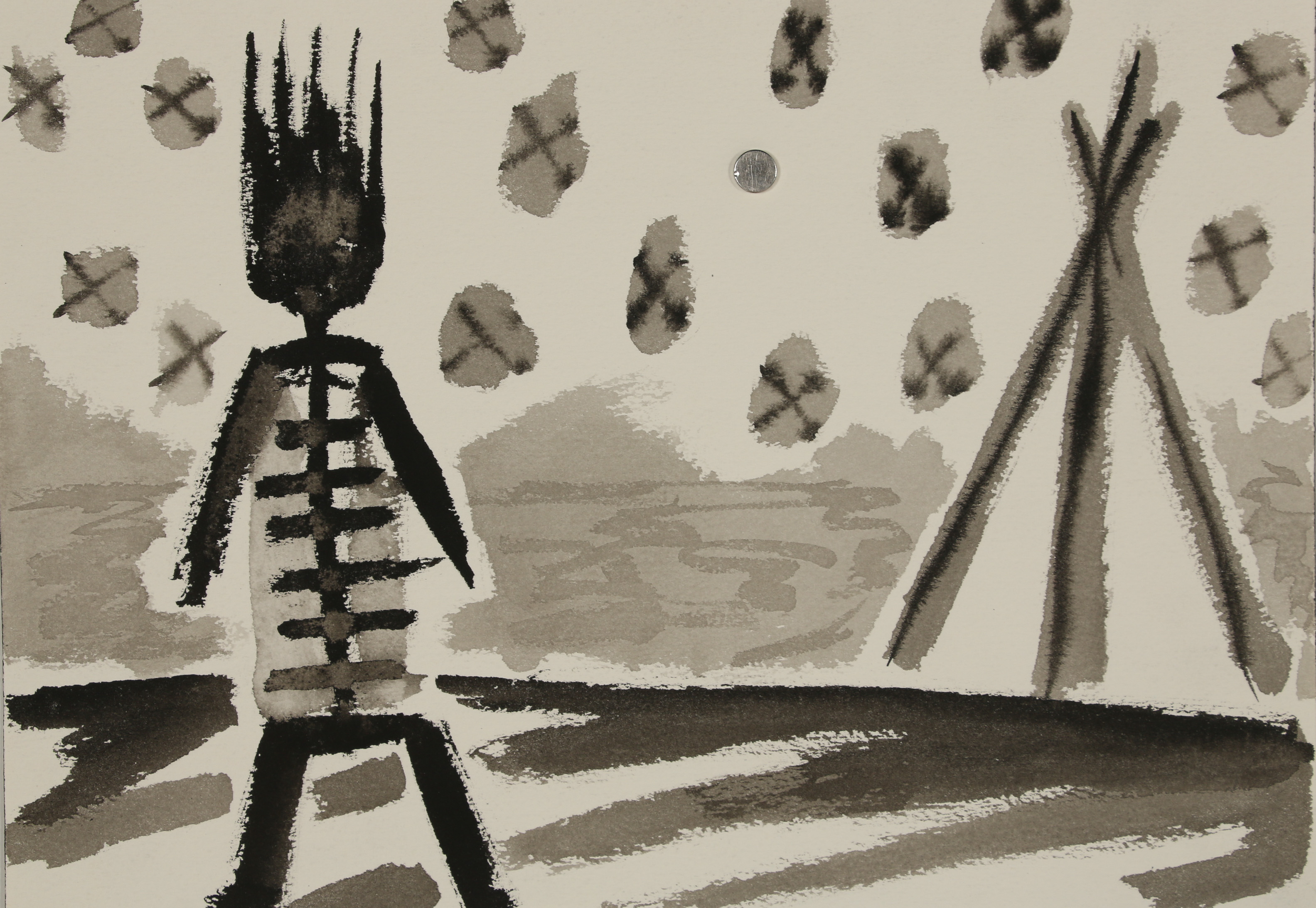 Merle Rosen Ink Paintings