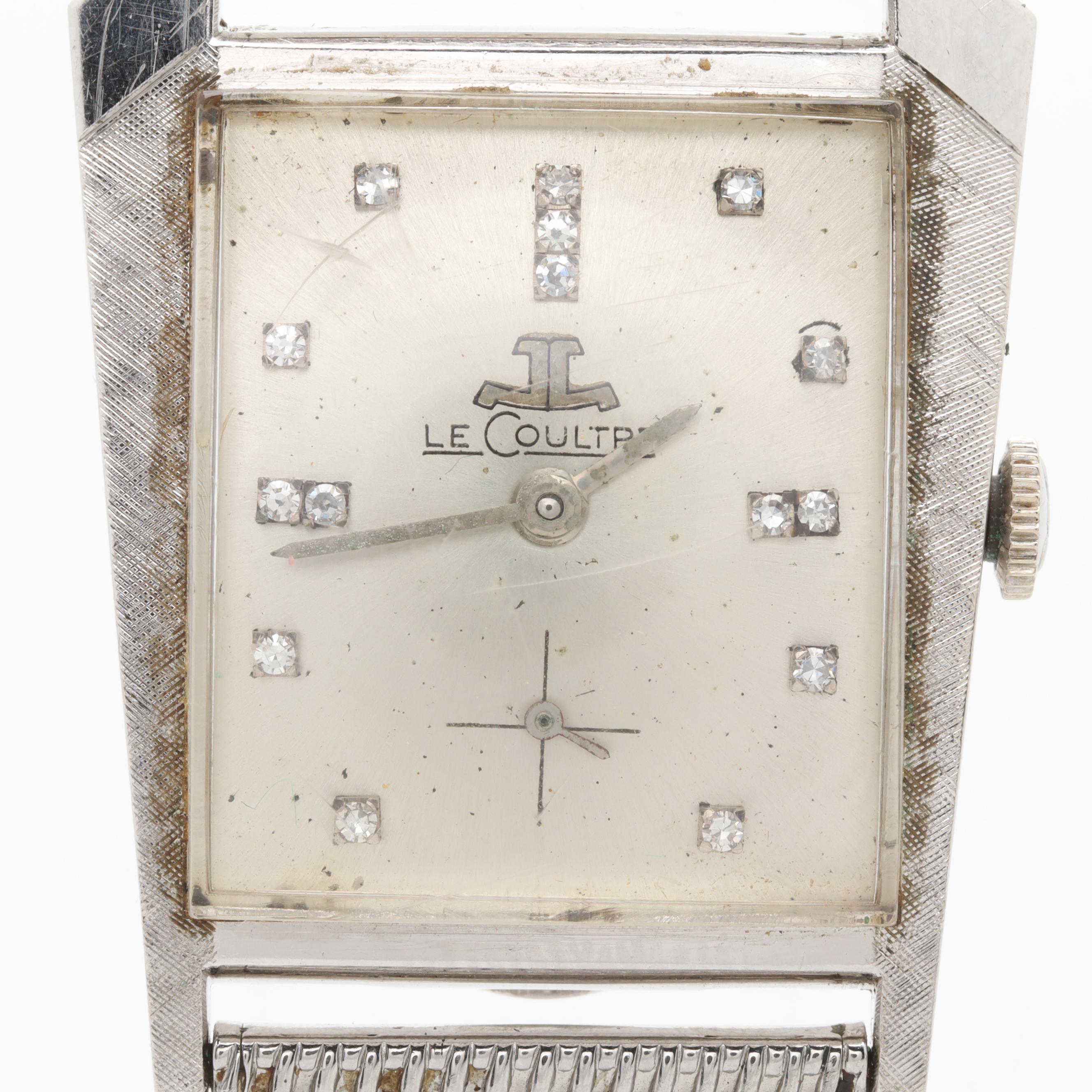 LeCoultre 14K White Gold Diamond Watch