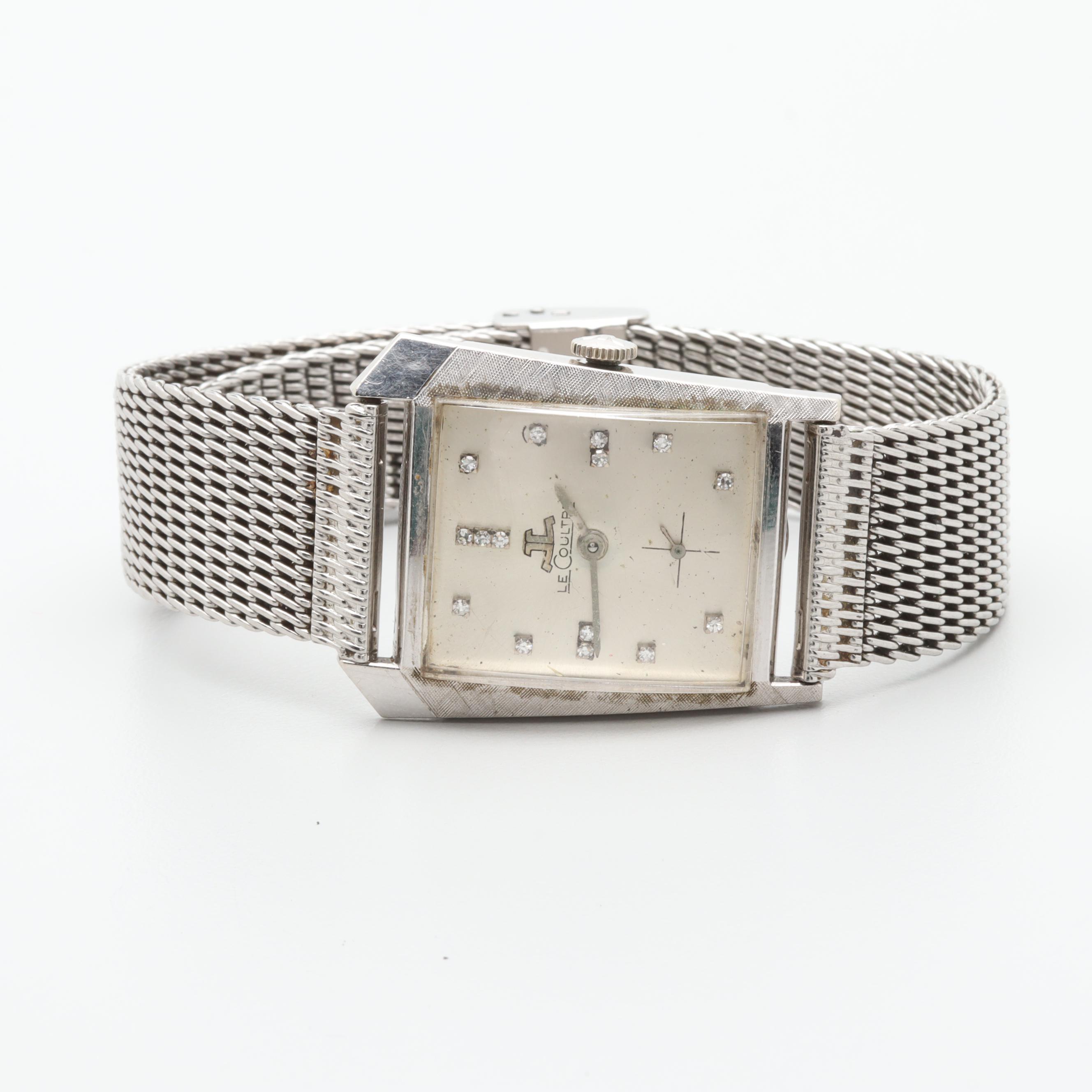 LeCoultre 14K White Gold Diamond Watch