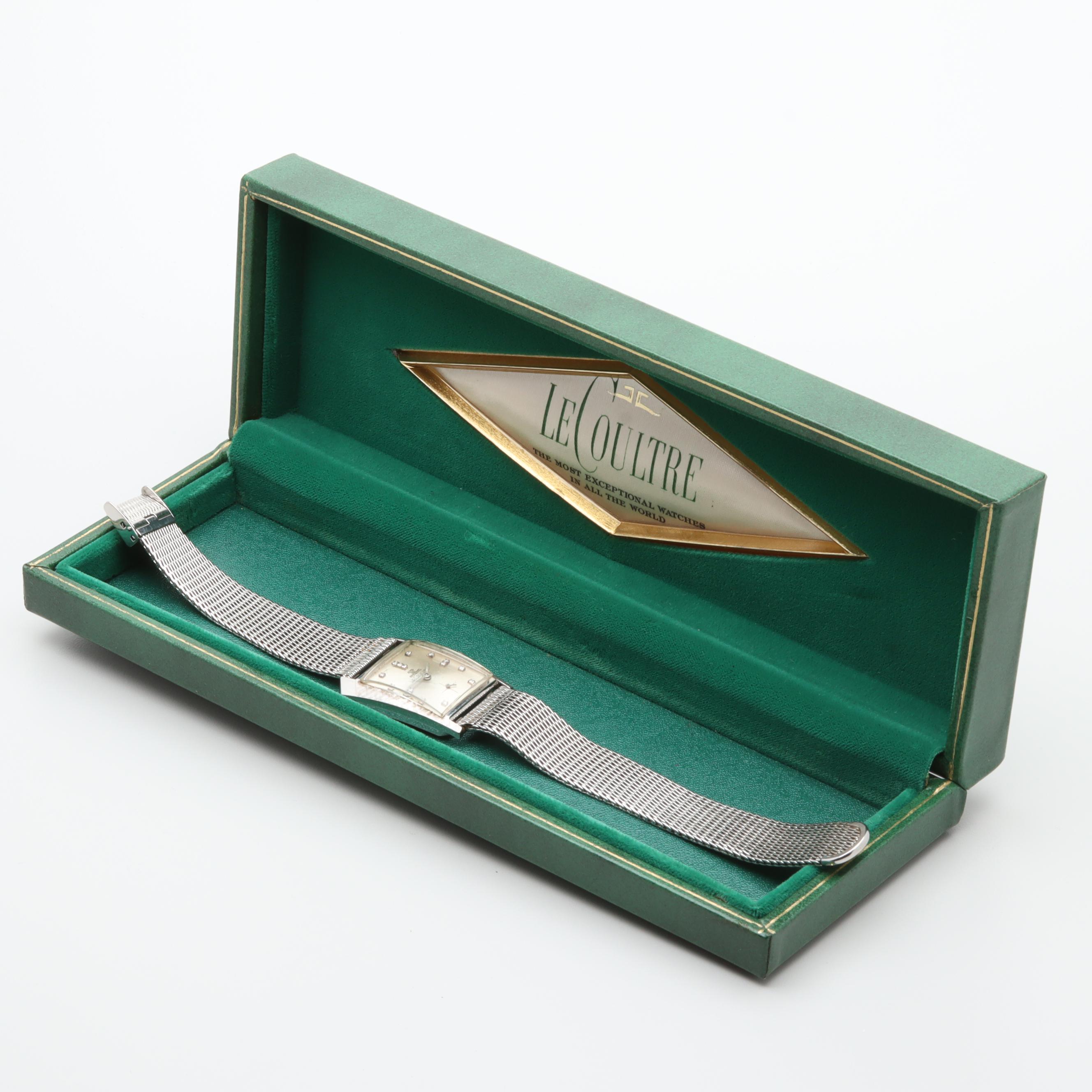 LeCoultre 14K White Gold Diamond Watch