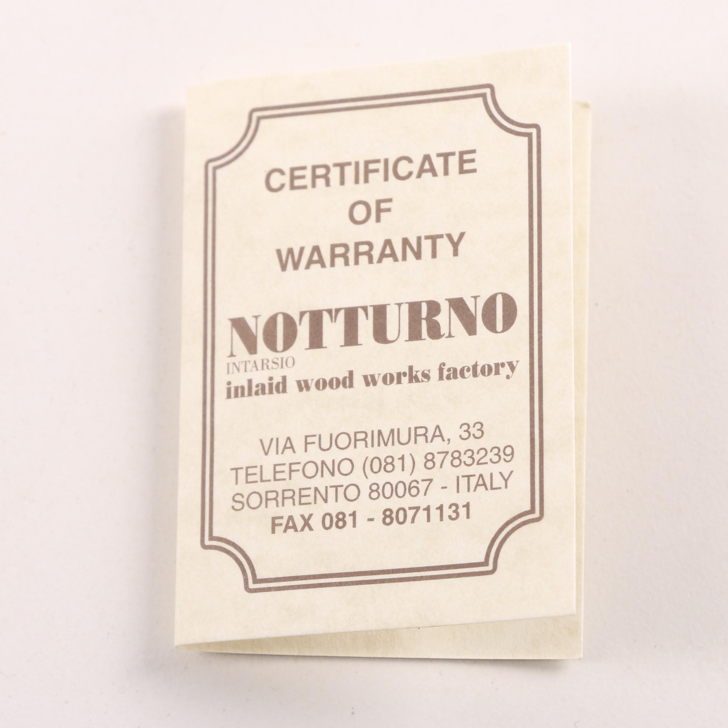 Italian Notturno Intarsio Inlaid Wooden Music Box