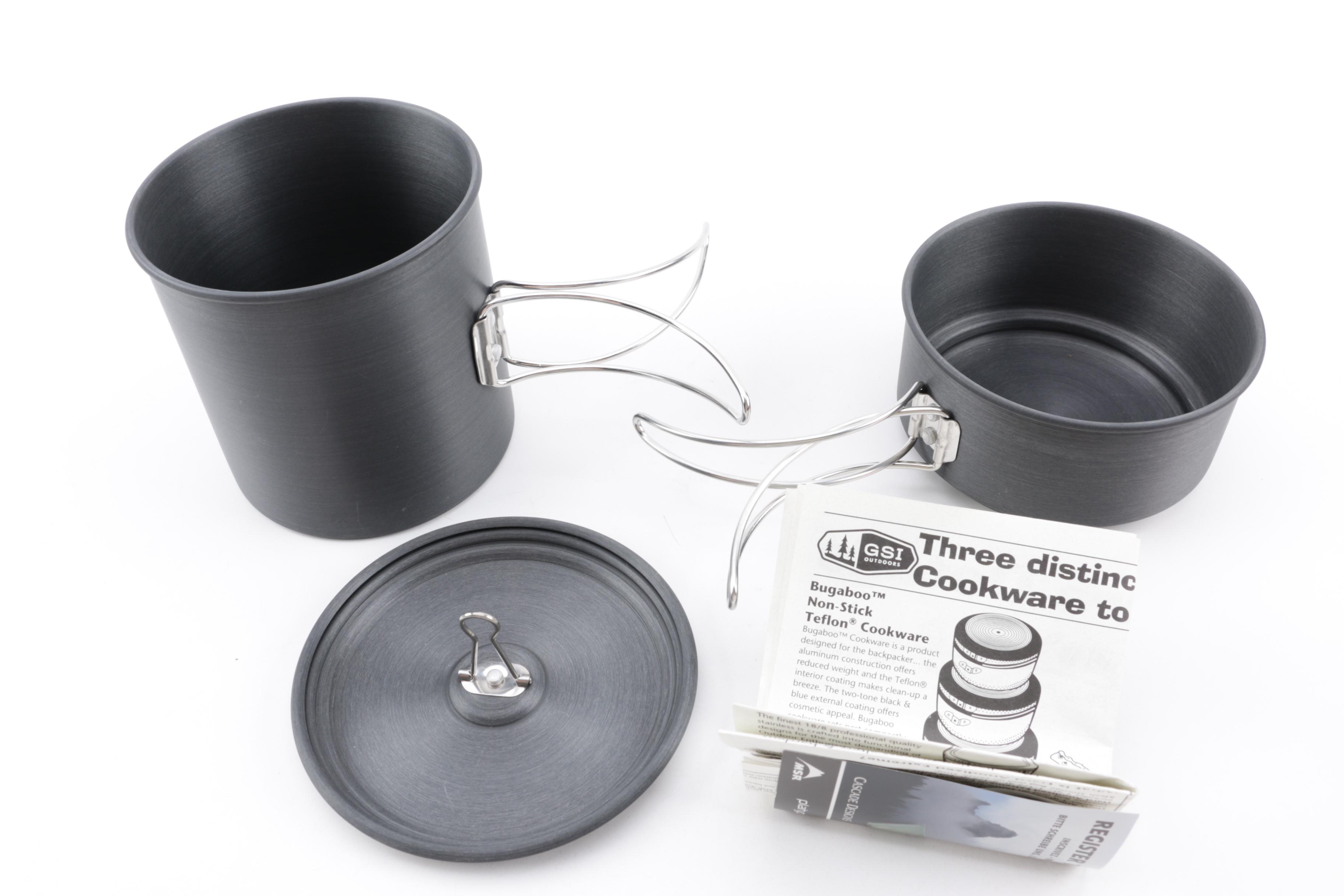 GSI Camping Cookware and MSR Pocket Rocket Stove
