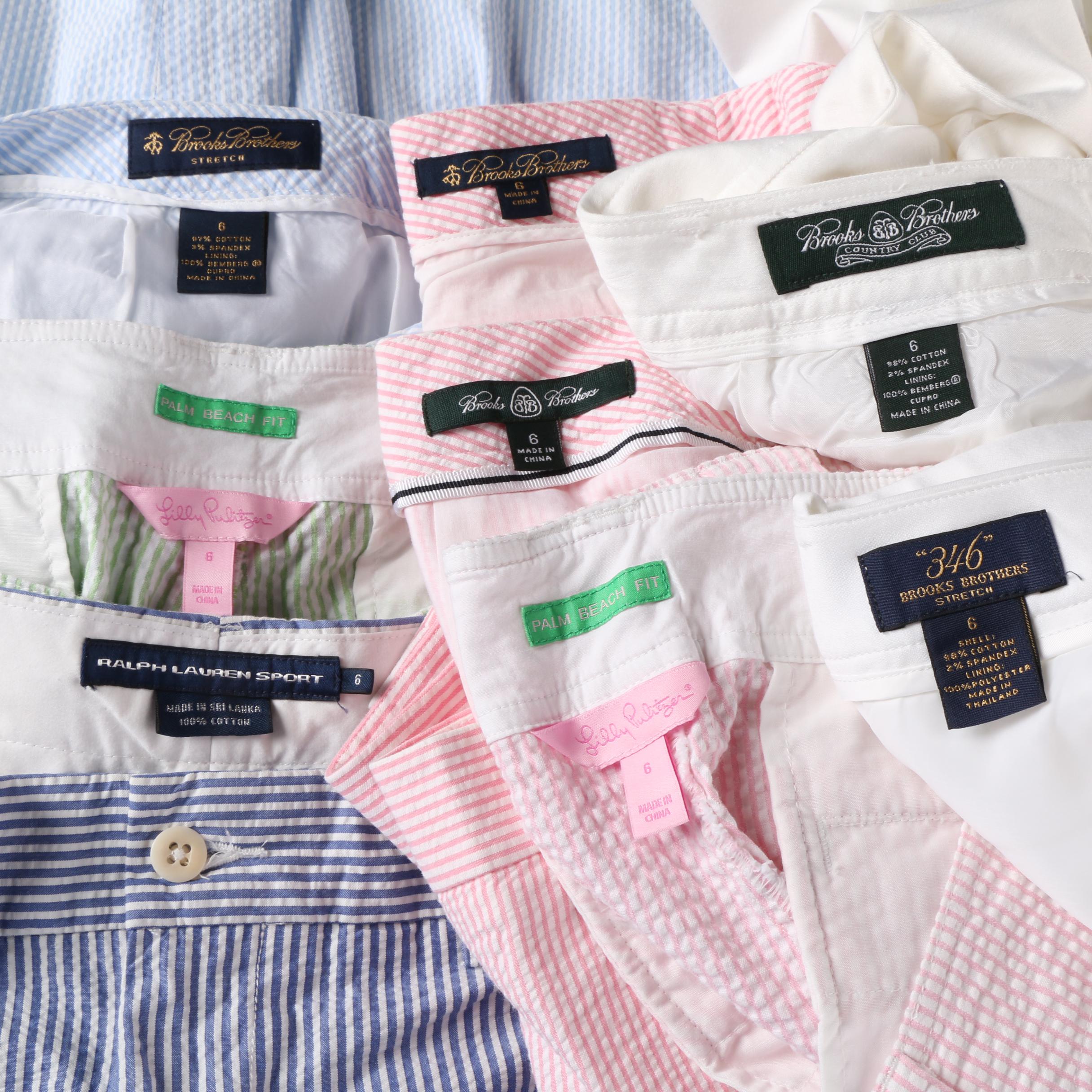 Women's Seersucker and Cotton Blend Shorts Including Lilly Pulitzer