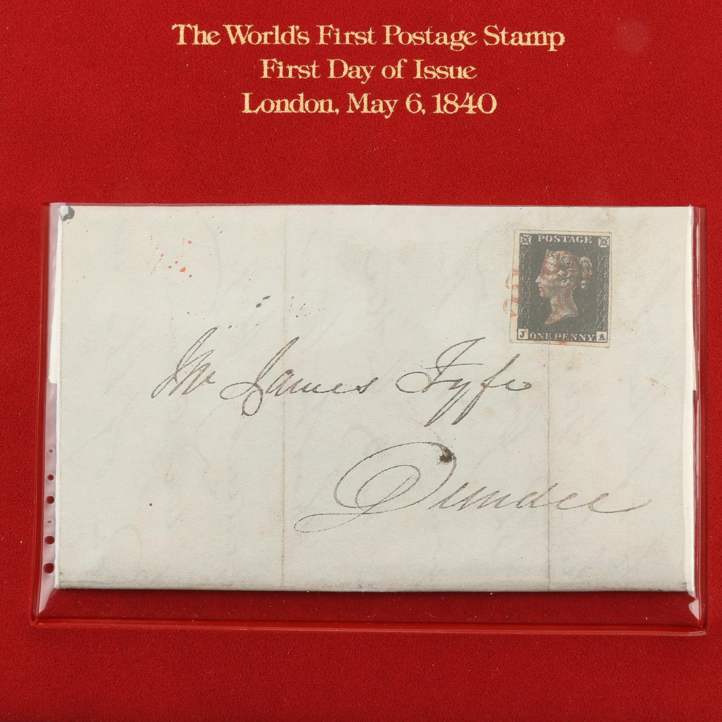 The "Penny Black" World's First Postage Stamp Set