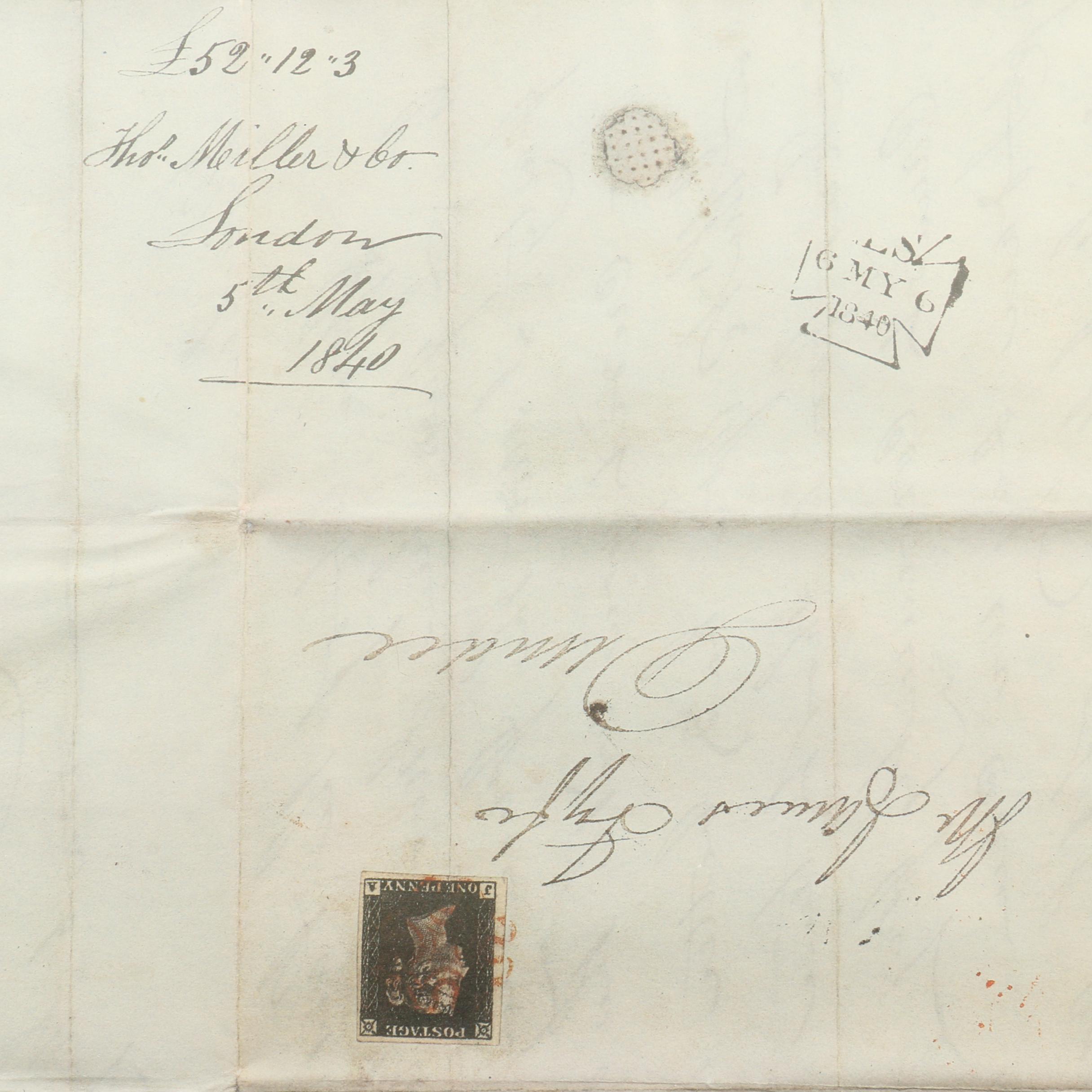 The "Penny Black" World's First Postage Stamp Set