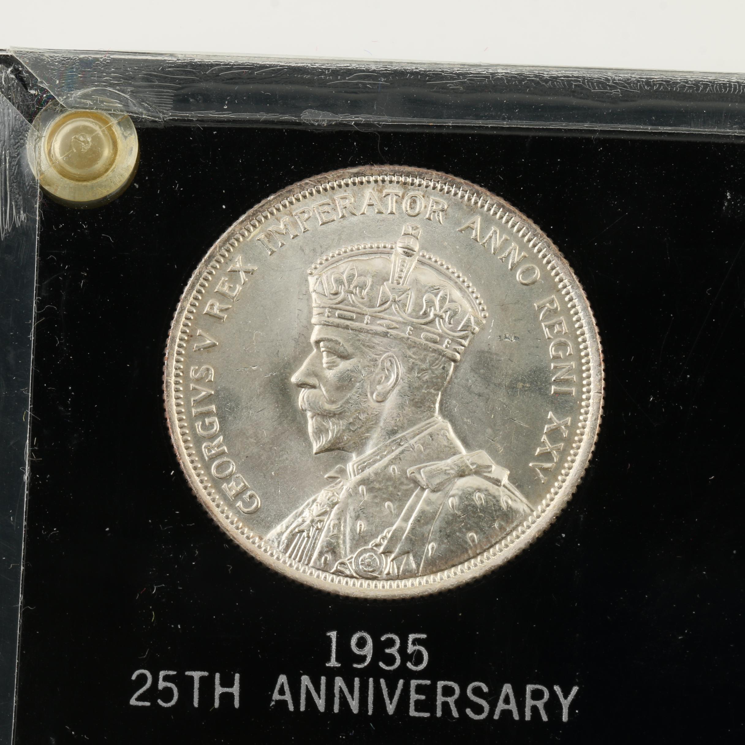 Set of Ten Canadian Commemorative Silver Dollars, 1935 to 1975