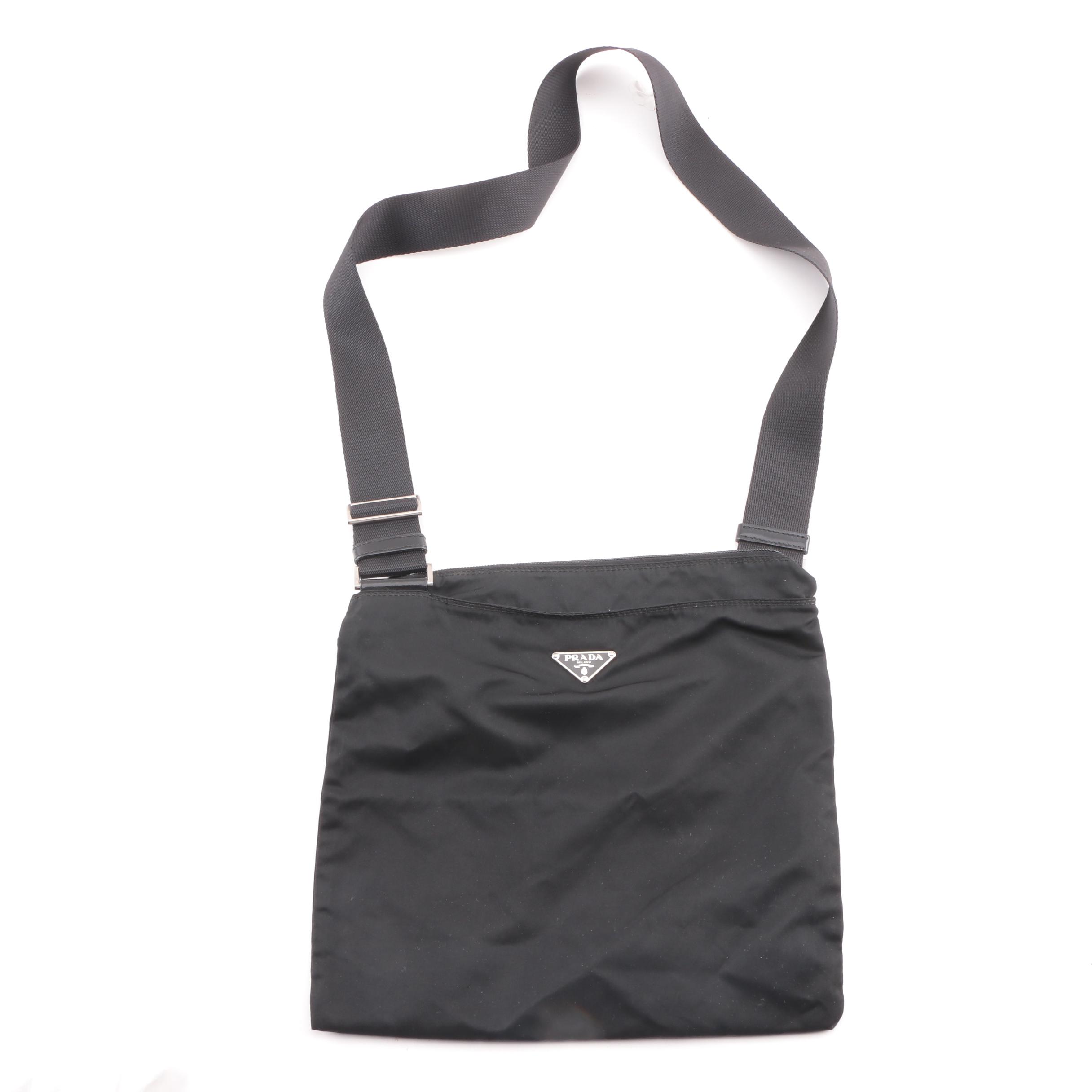 Prada Black Nylon Slip Crossbody Bag